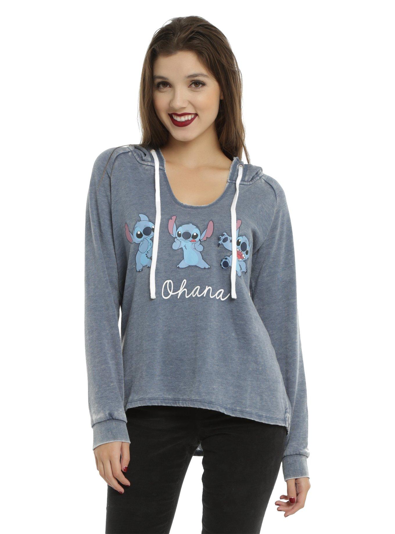 Disney Lilo & Stitch Ohana Girls Hoodie, BLUE, hi-res