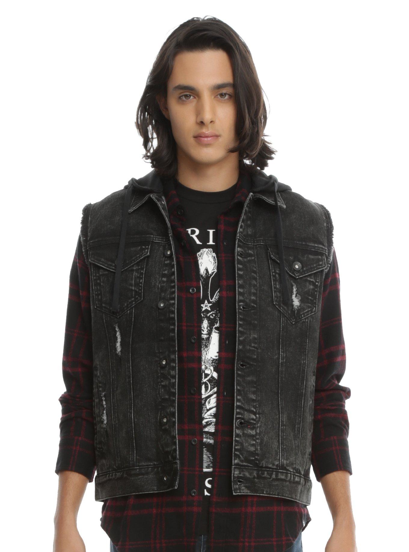 Hot topic denim outlet vest