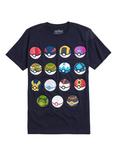 Pokemon 15 Poke Balls T-Shirt, BLUE, hi-res