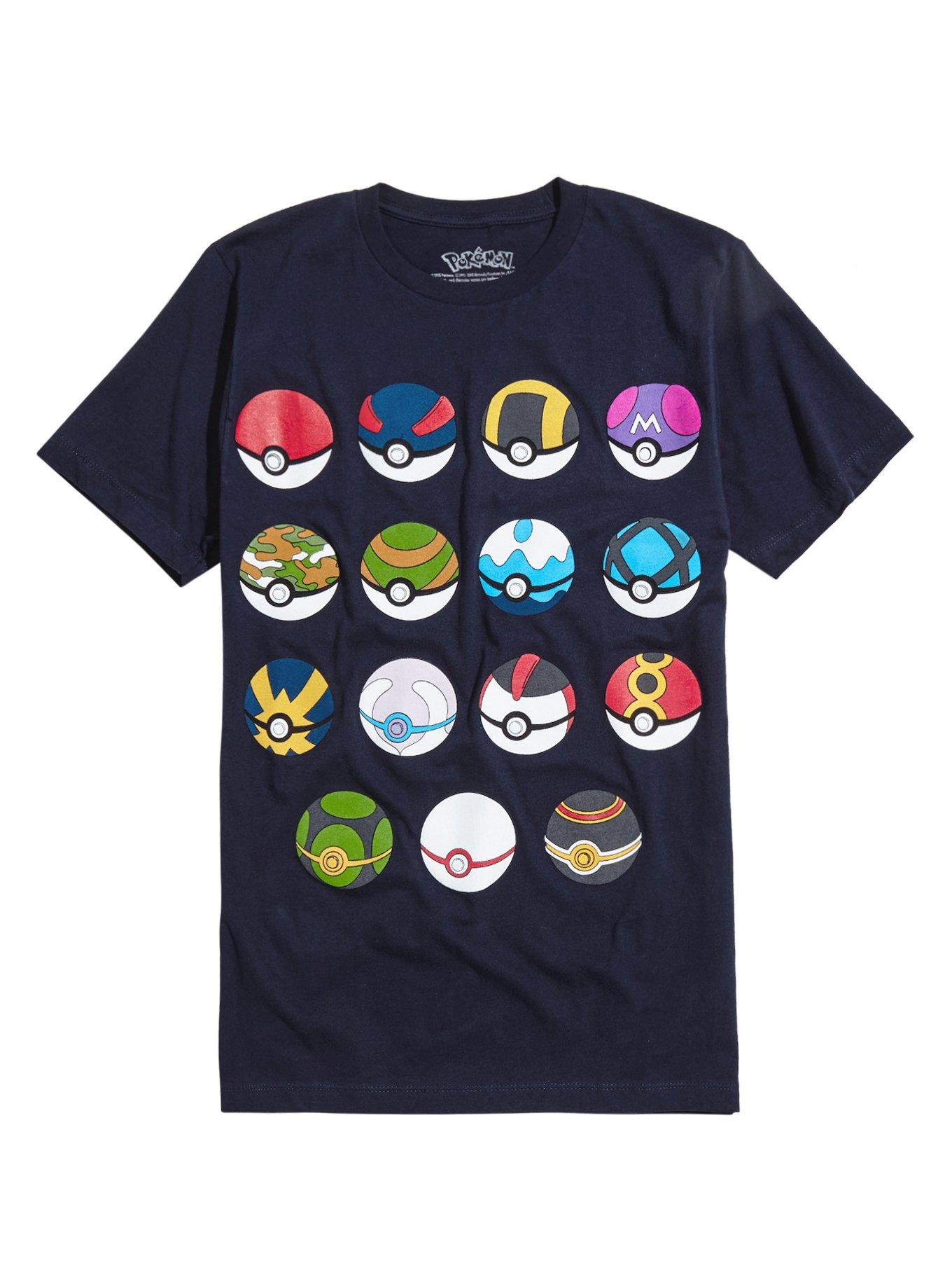 Pokemon 15 Poke Balls T-Shirt, BLUE, hi-res