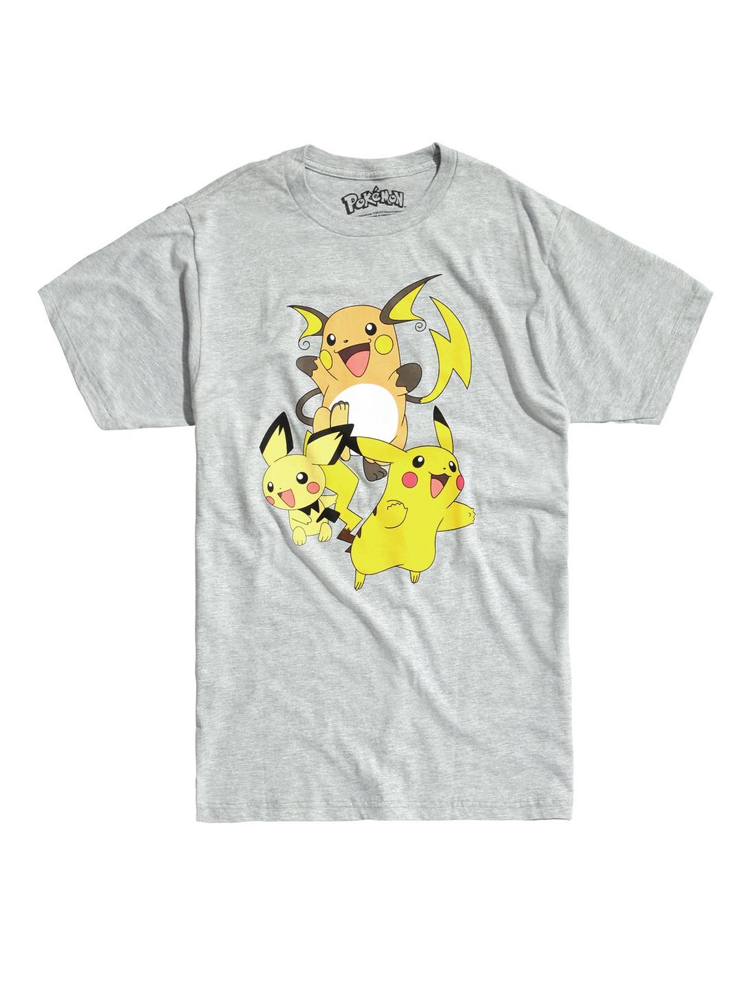 Pokemon Pikachu Evolution T-Shirt, GREY, hi-res