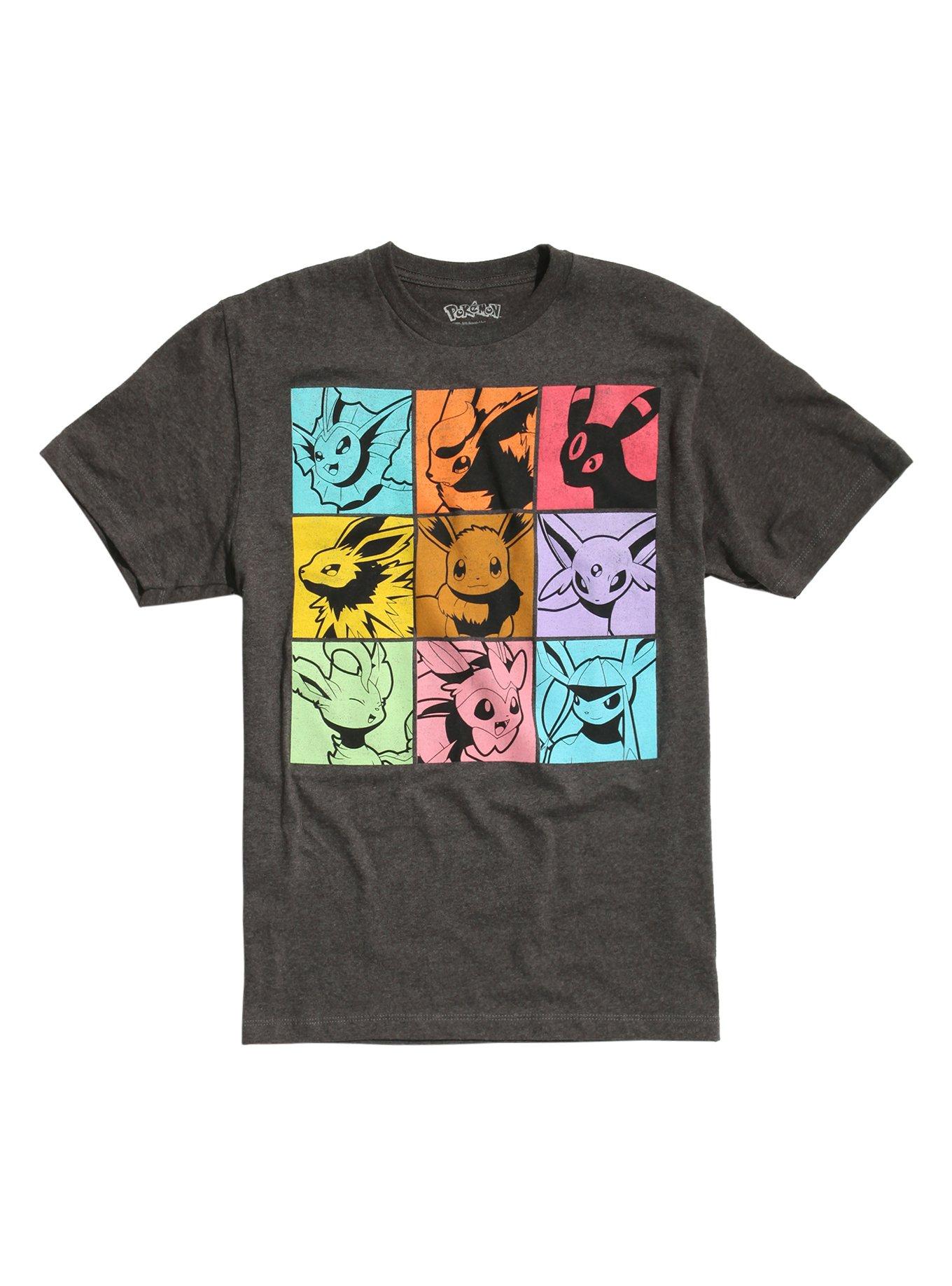 Pokemon Eevee Evolutions Squares T-Shirt, GREY, hi-res