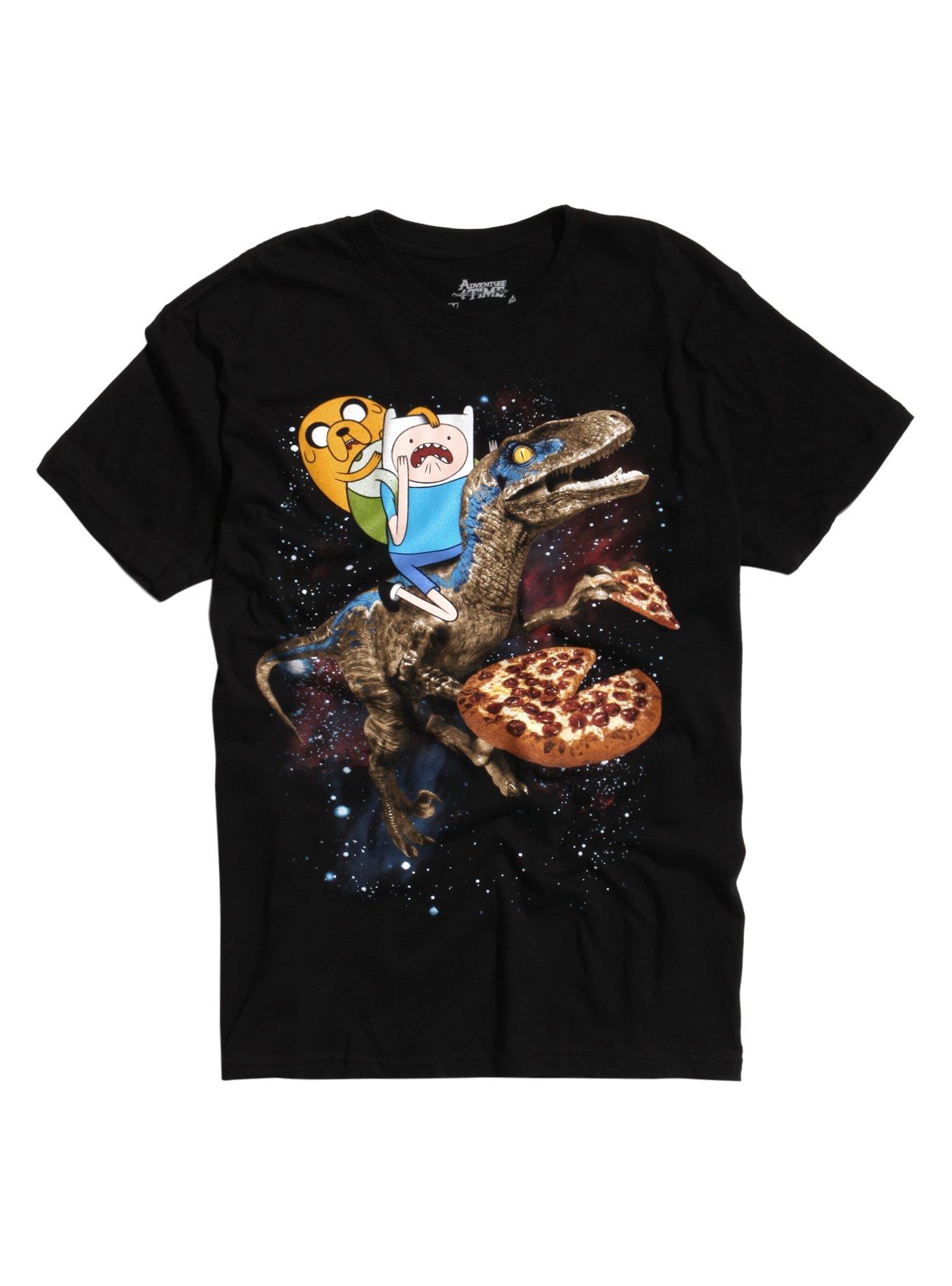 Adventure Time Finn & Jake & Raptor T-Shirt, BLACK, hi-res