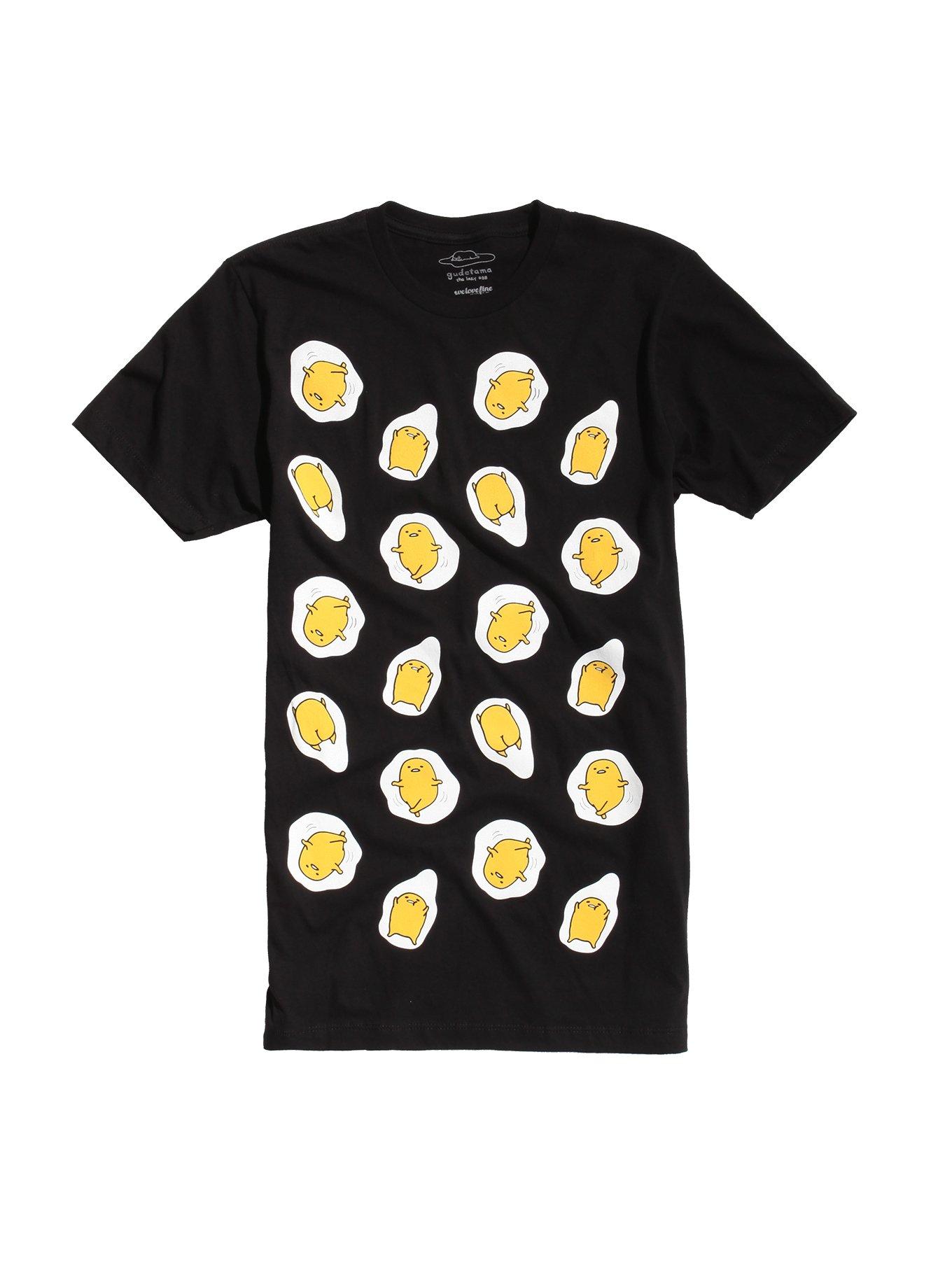 Gudetama Tossed Print T-Shirt, BLACK, hi-res