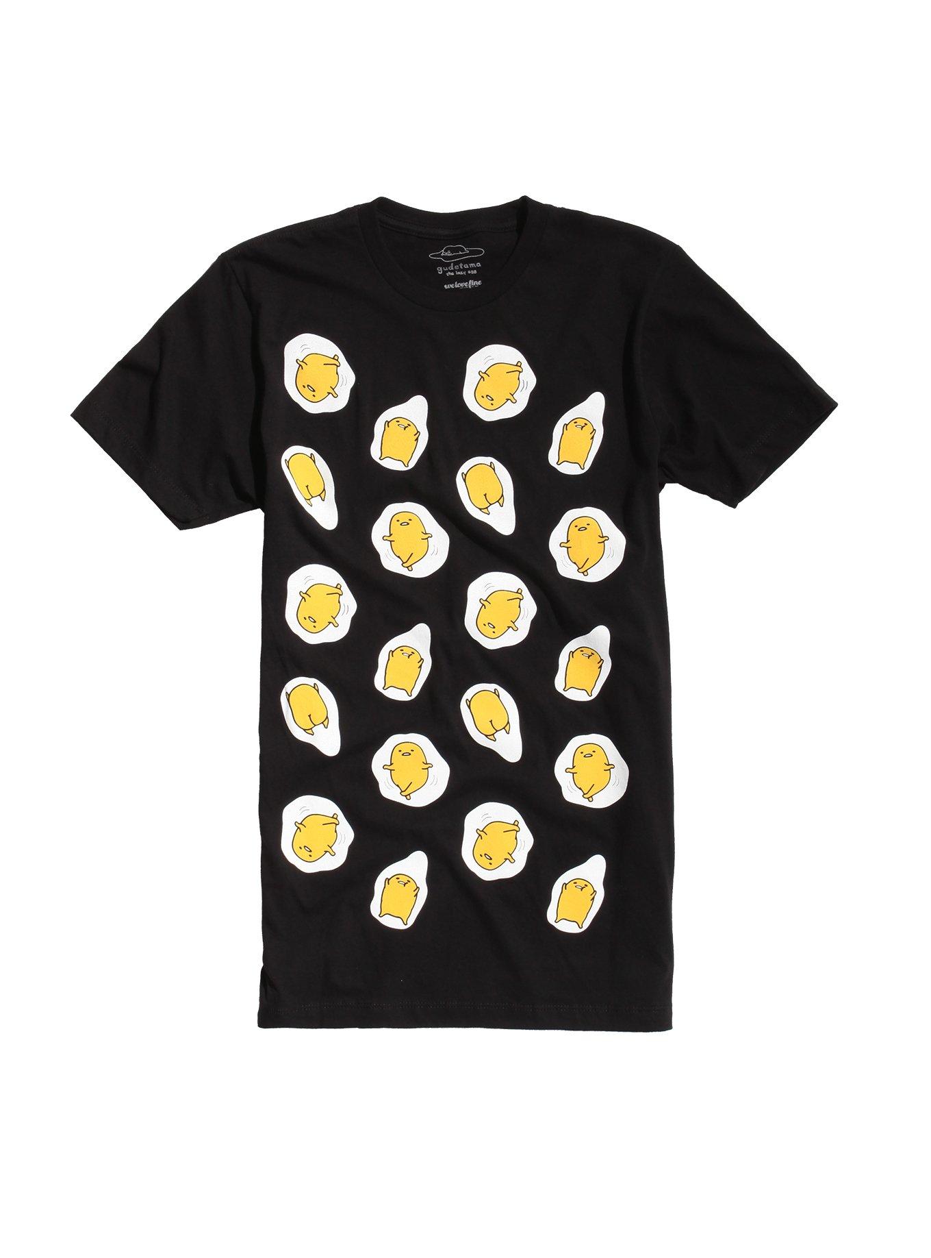 Gudetama Tossed Print T-Shirt, BLACK, hi-res