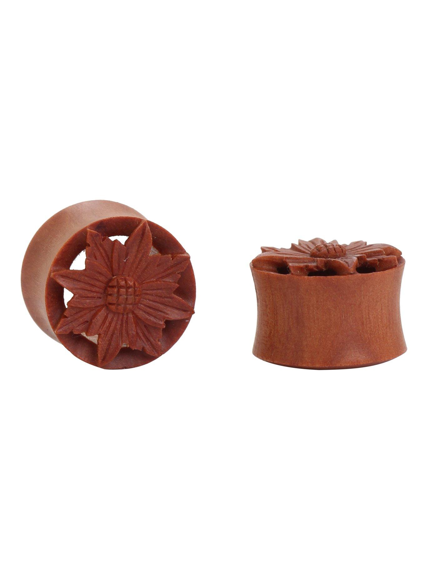 Urban Star Wood Star Flower Plug 2 Pack, BROWN, hi-res