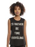 Doctor Who Time Travel Girls Muscle Top, BLACK, hi-res