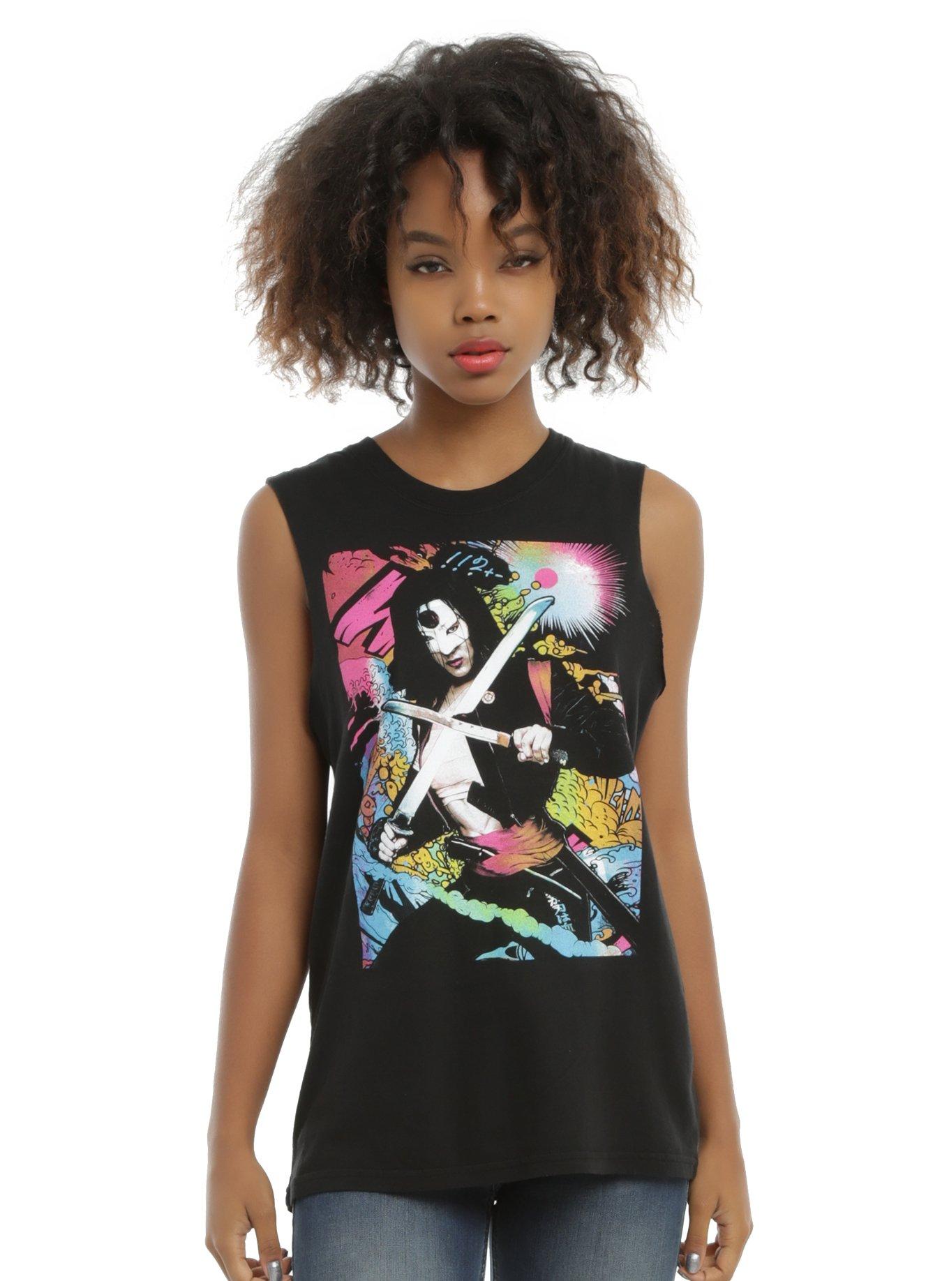 DC Comics Suicide Squad Katana Girls Muscle Top, BLACK, hi-res