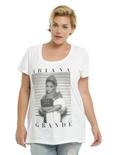 Ariana Grande Mugshot Girls T-Shirt Plus Size, WHITE, hi-res
