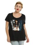 Amy Winehouse Photo Girls T-Shirt Plus Size, BLACK, hi-res