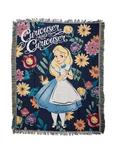 Disney Alice In Wonderland Curiouser And Curiouser Woven Tapestry Throw Blanket, , hi-res
