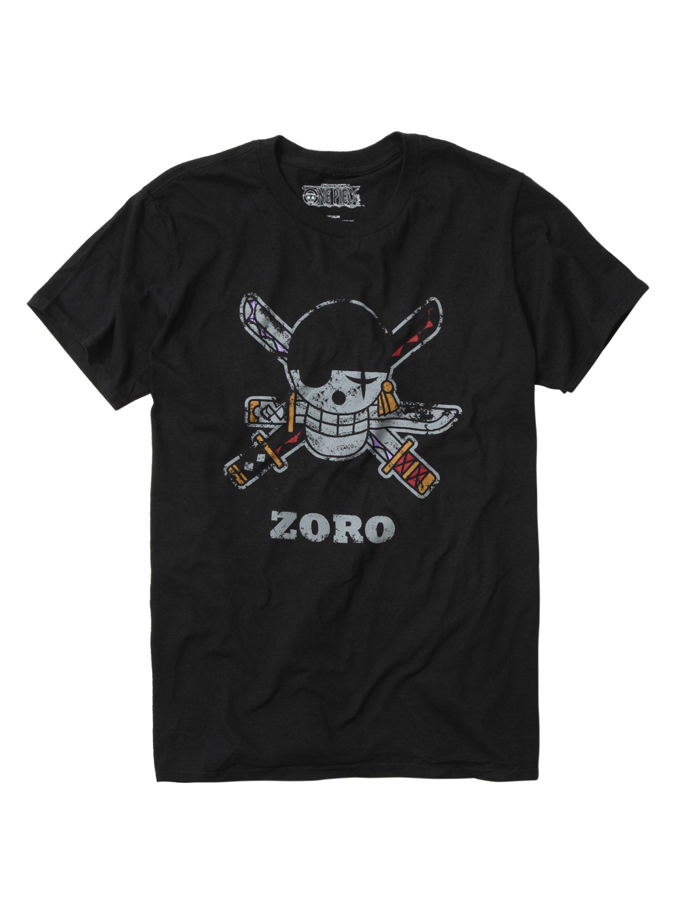 One Piece Zoro Logo T-Shirt, BLACK, hi-res