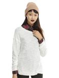 Ivory Drop Shoulder Angel Wing Girls Sweater, IVORY, hi-res