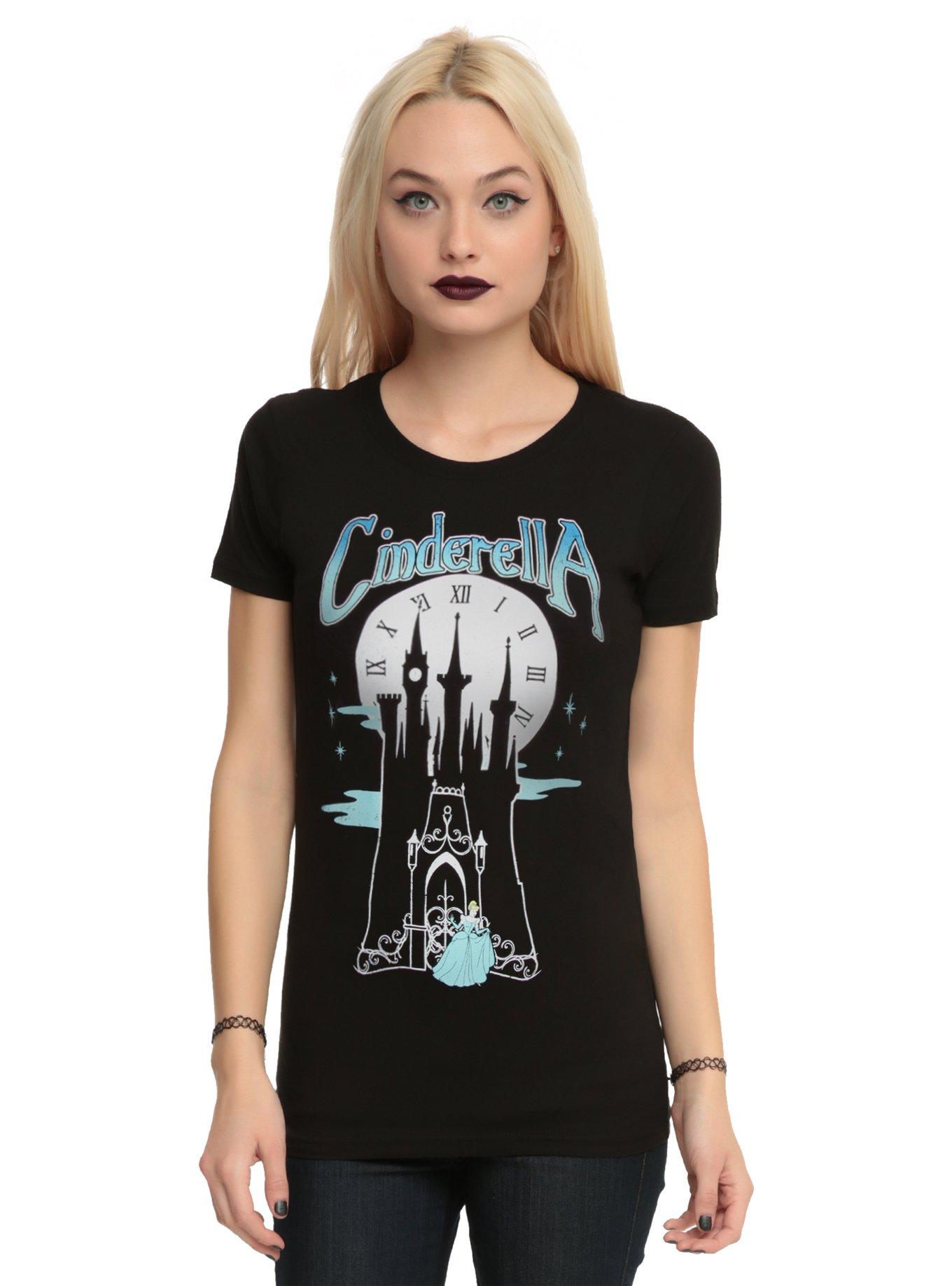 Disney Cinderella Clock Castle Girls T-Shirt, BLACK, hi-res