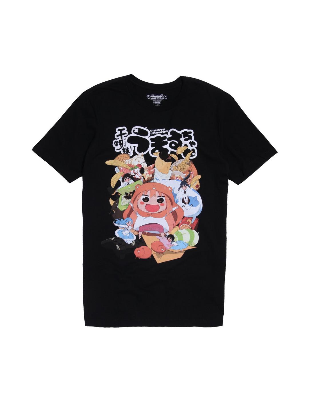 Himouto! Umaru-Chan Group Food T-Shirt, BLACK, hi-res