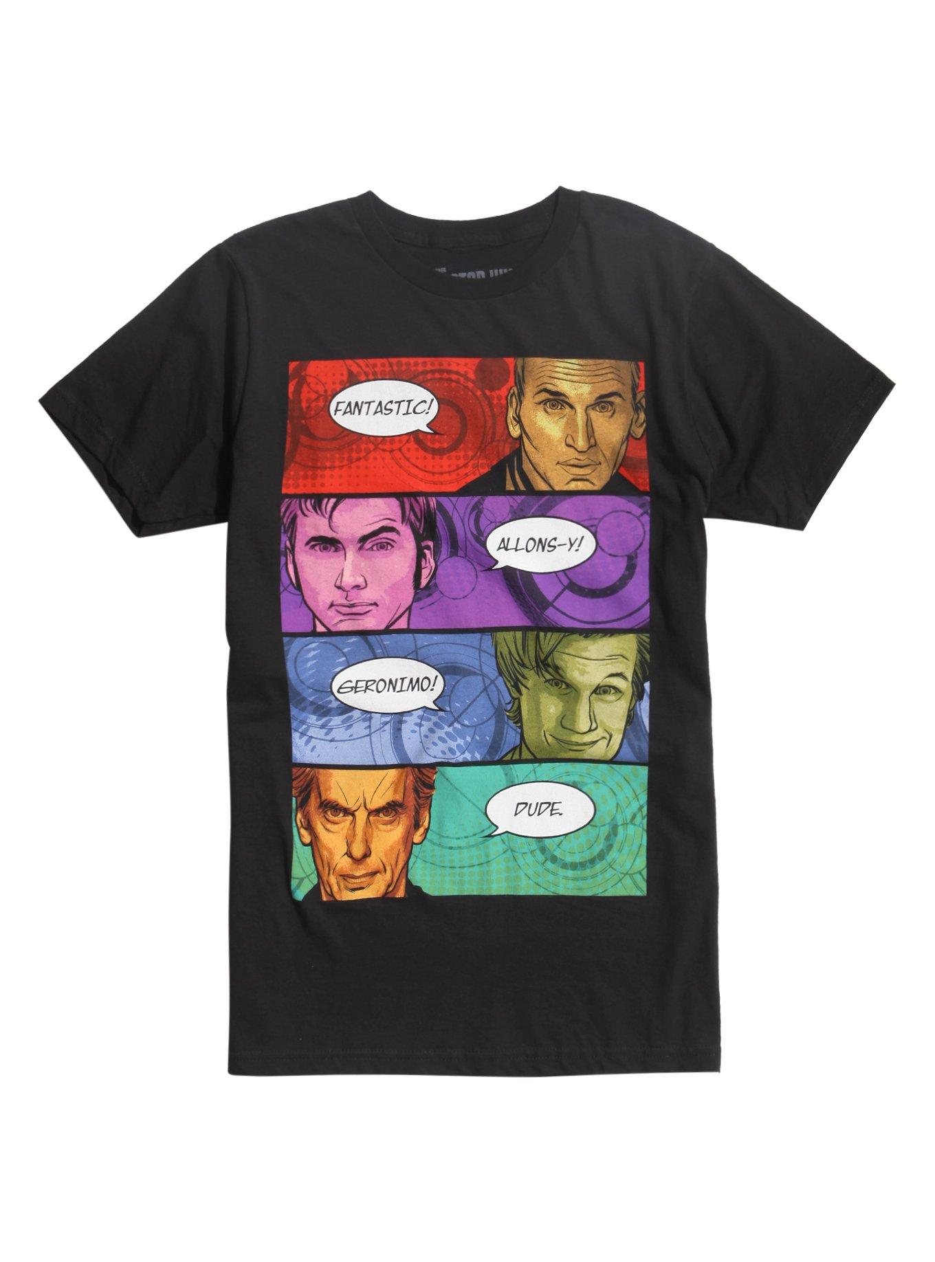 Doctor Who Taglines T-Shirt, BLACK, hi-res