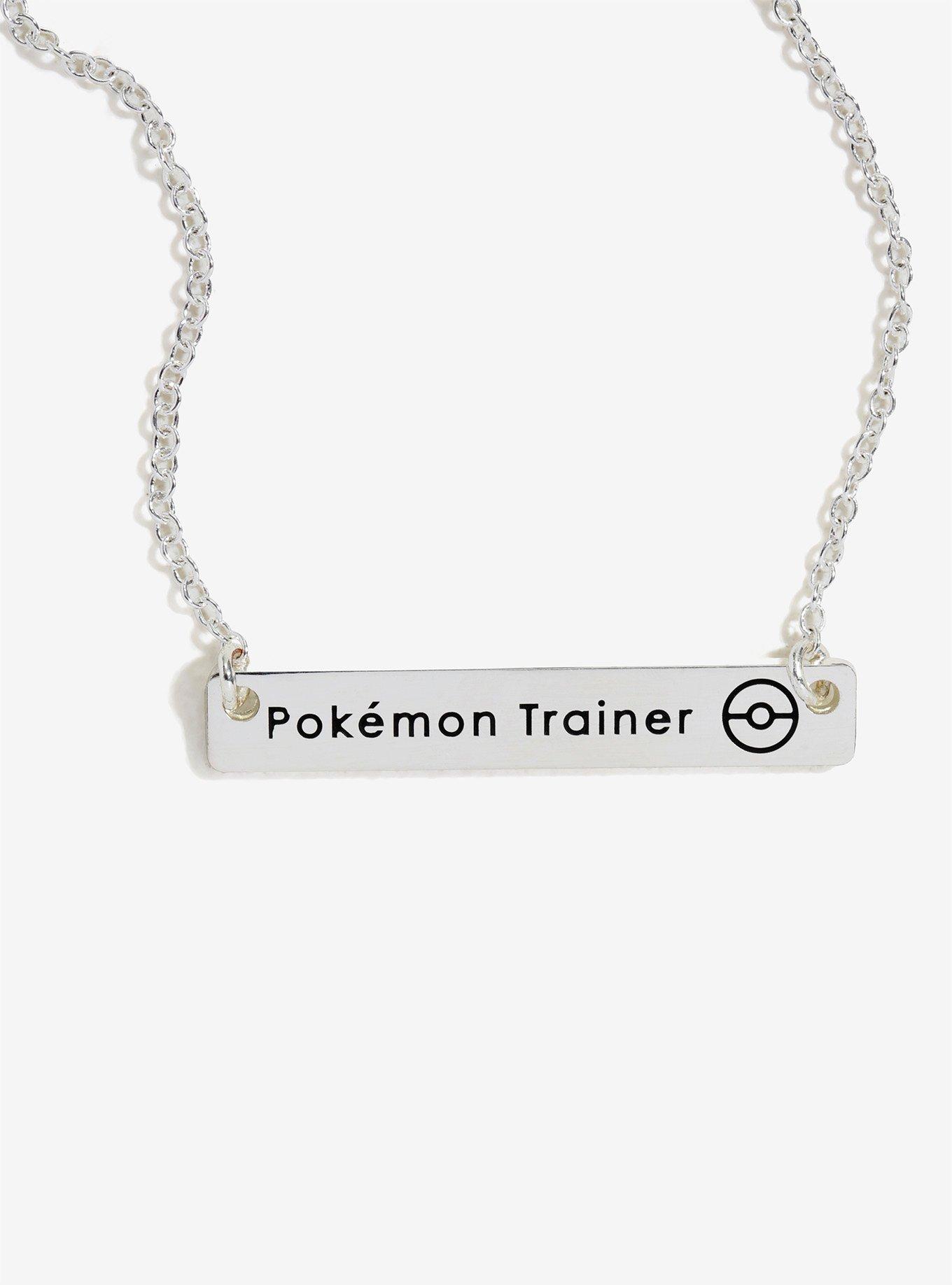 Pokémon Trainer Silver Bar Necklace, , hi-res