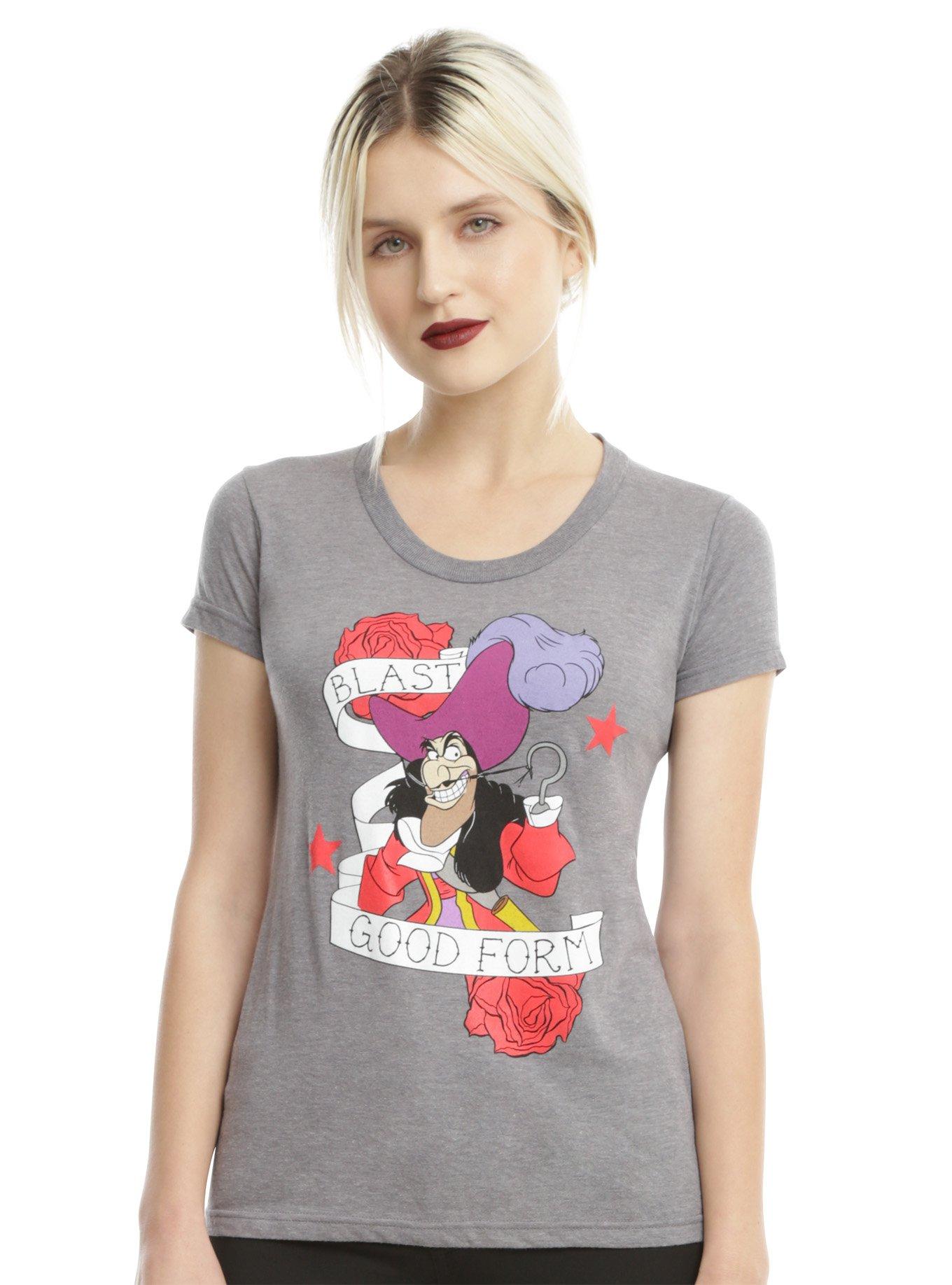 Disney Peter Pan Captain Hook Blast Good Form Girls T-Shirt, GREY, hi-res