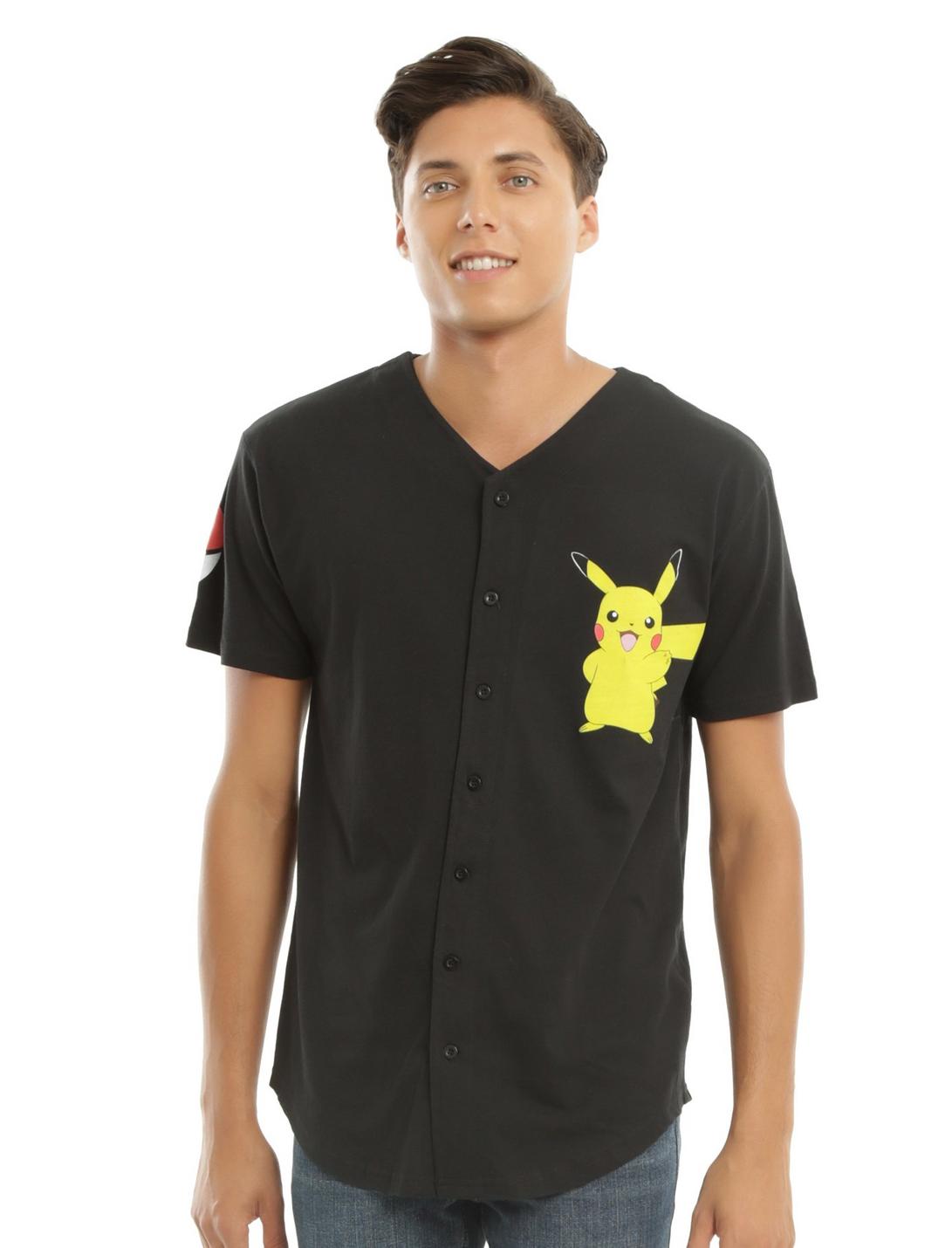 Pokemon Pikachu Baseball Jersey, BLACK, hi-res