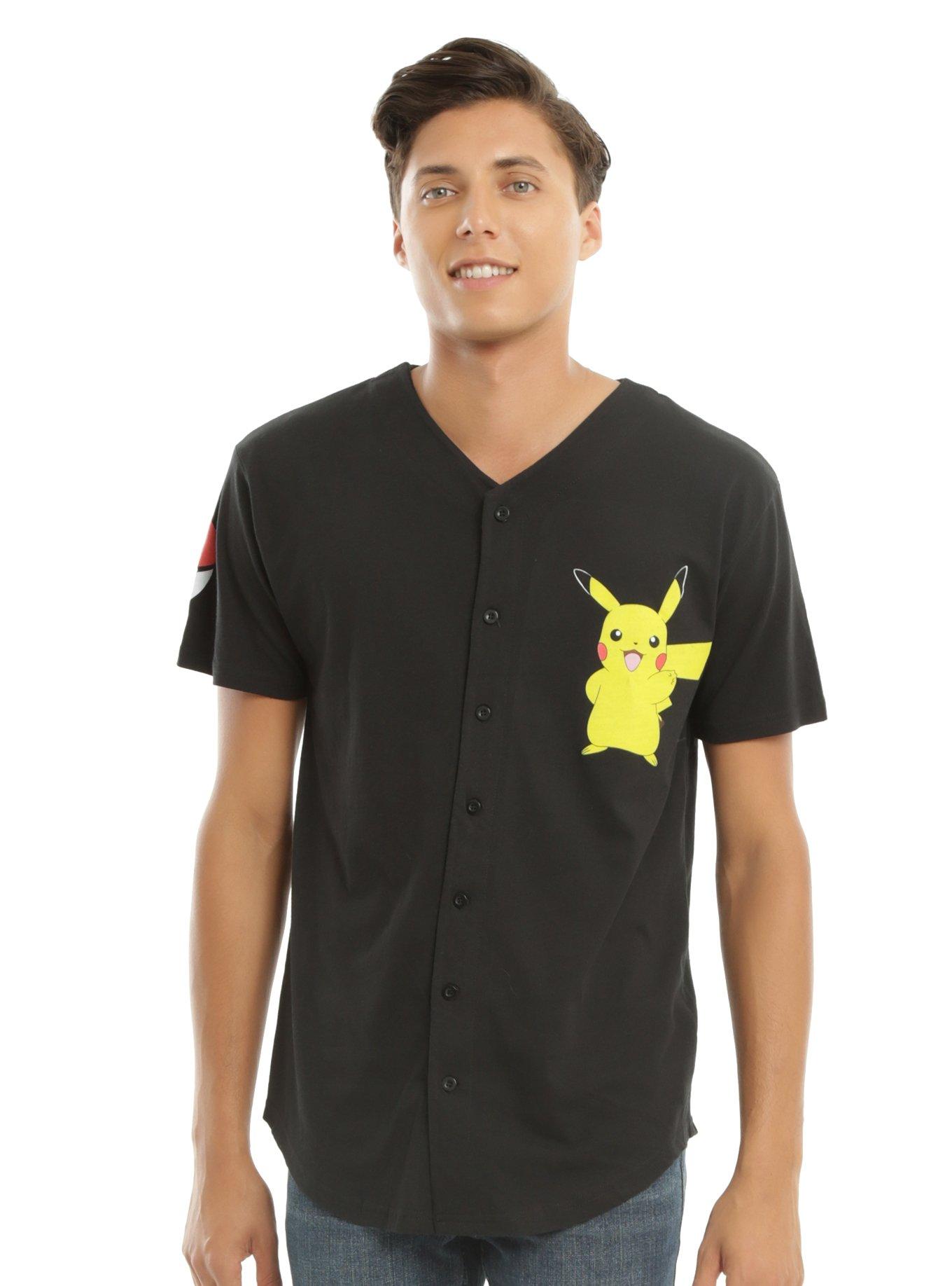 Pokemon Pikachu Baseball Jersey, BLACK, hi-res