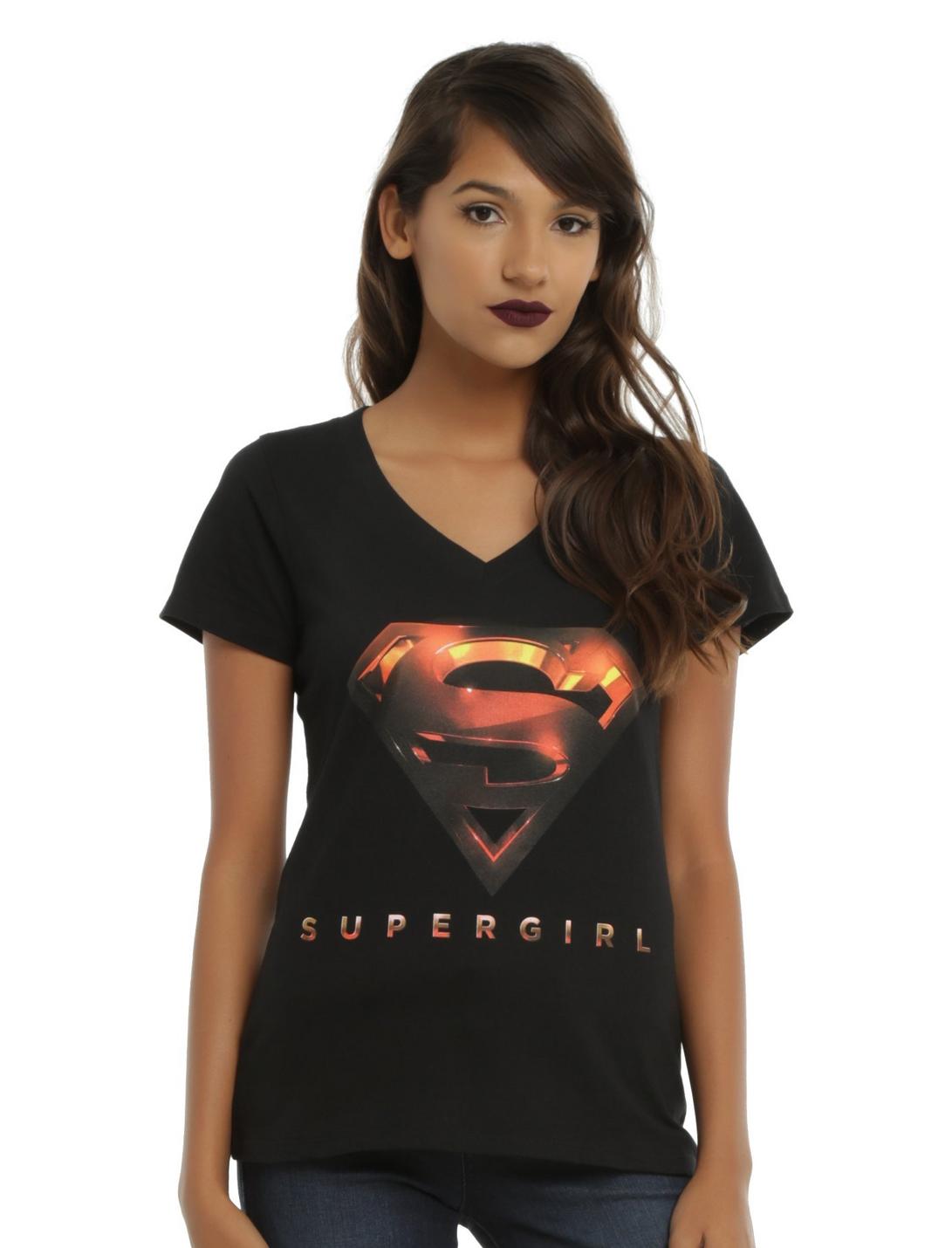 DC Comics Supergirl Logo Girls T-Shirt, BLACK, hi-res