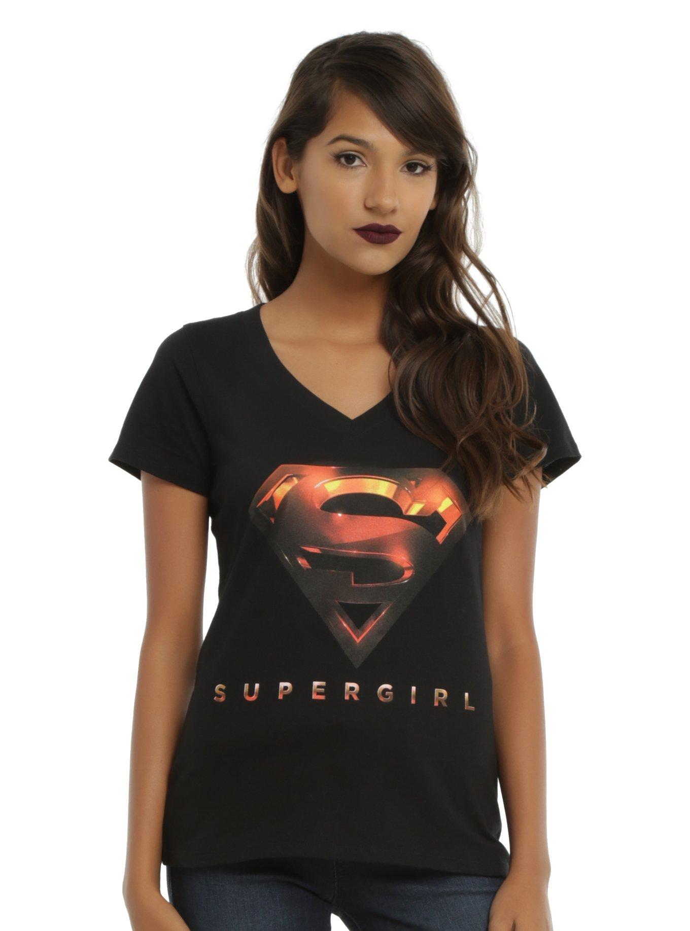 DC Comics Supergirl Logo Girls T-Shirt, BLACK, hi-res