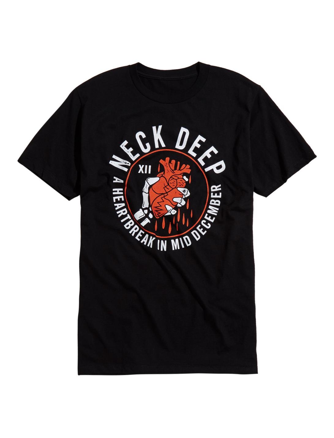 Neck Deep December Heart T-Shirt, BLACK, hi-res