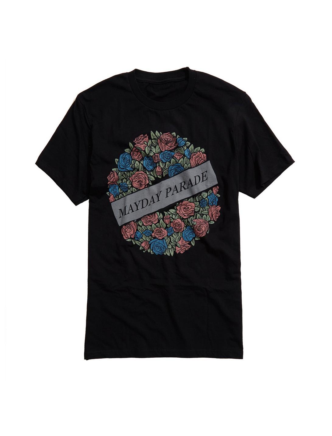 Mayday Parade Flowers T-Shirt, BLACK, hi-res