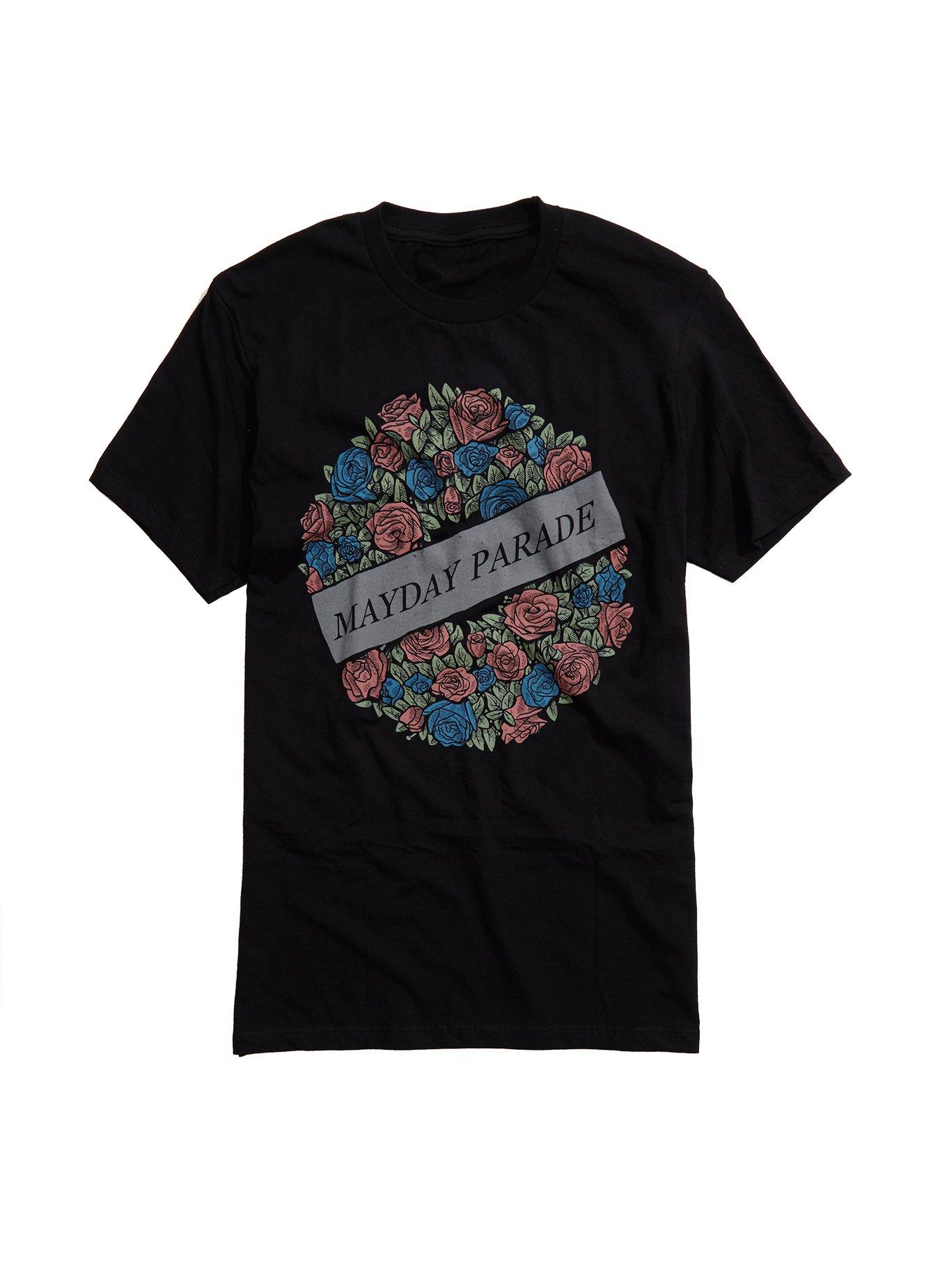 Mayday Parade Flowers T-Shirt, BLACK, hi-res