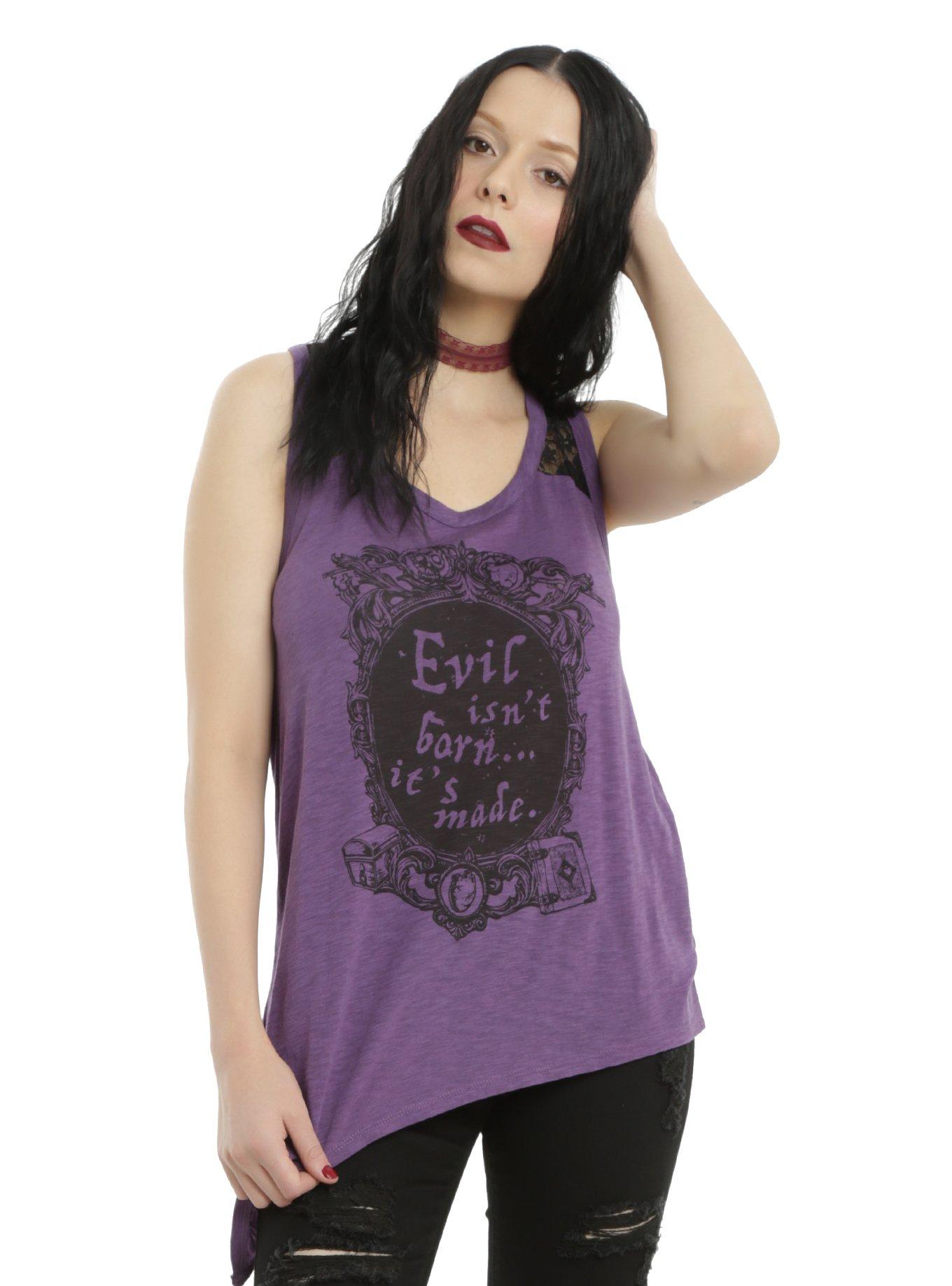 Once Upon A Time Regina Asymmetrical Hem Girls Tank Top, PURPLE, hi-res