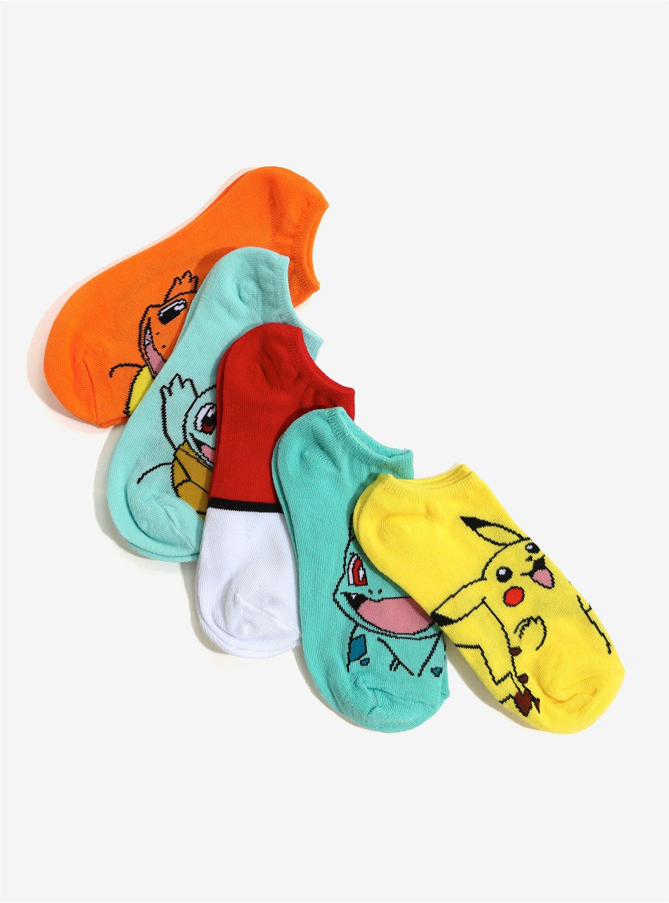 Pok&eacute;mon Starters Tonal No-Show Socks 5 Pair, , hi-res