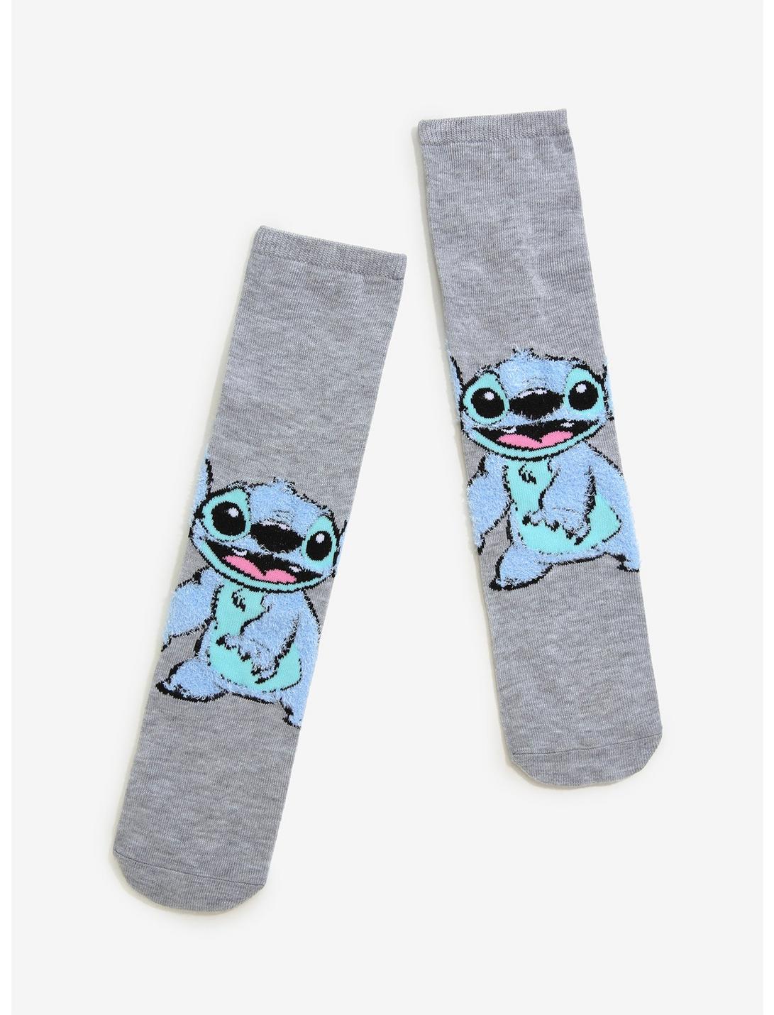 Disney Lilo & Stitch Cozy Grey Crew Socks, , hi-res