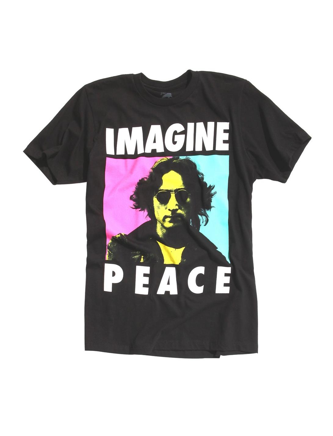John Lennon Imagine Peace T-Shirt, BLACK, hi-res
