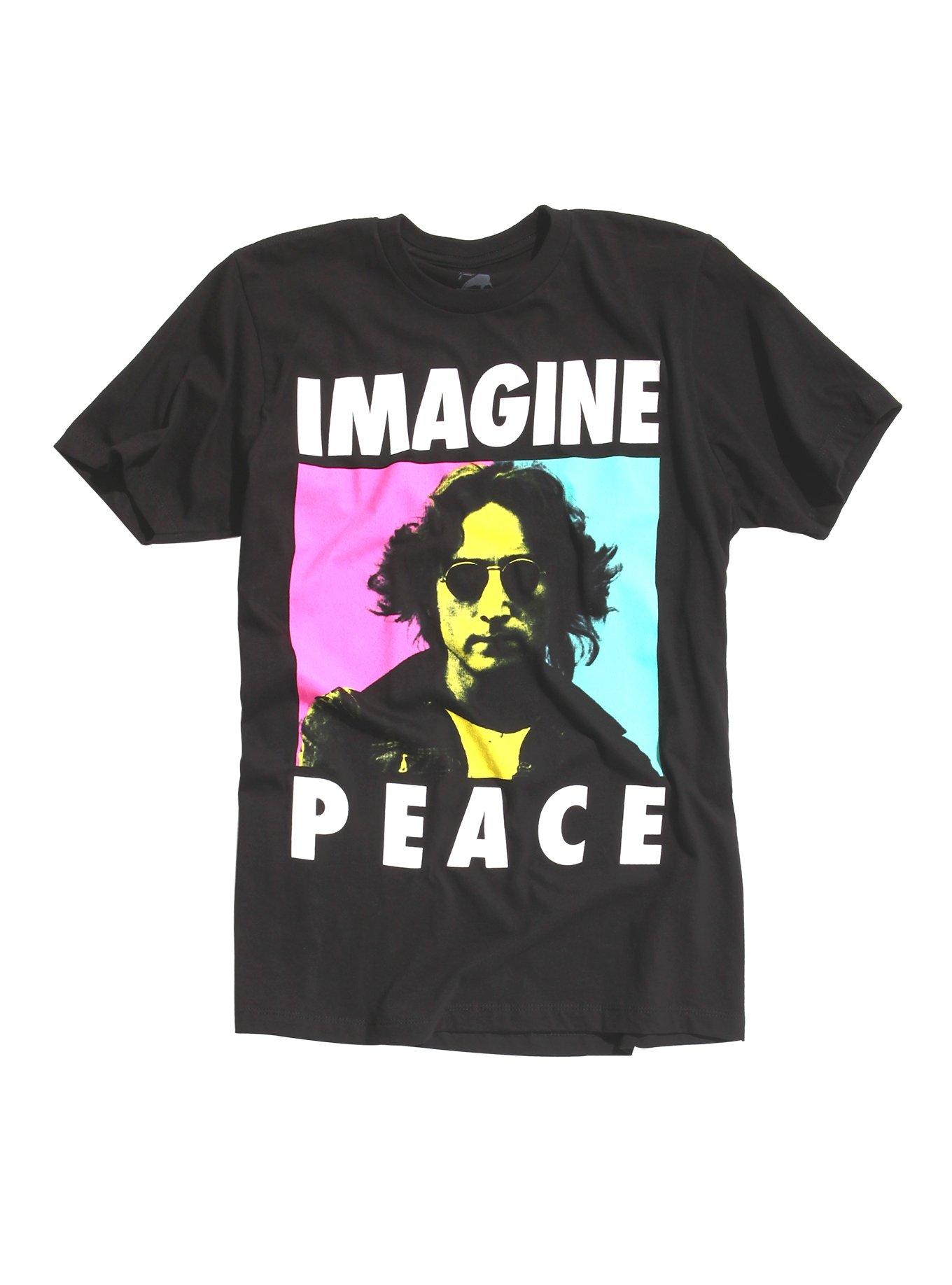 John Lennon Imagine Peace T-Shirt, BLACK, hi-res