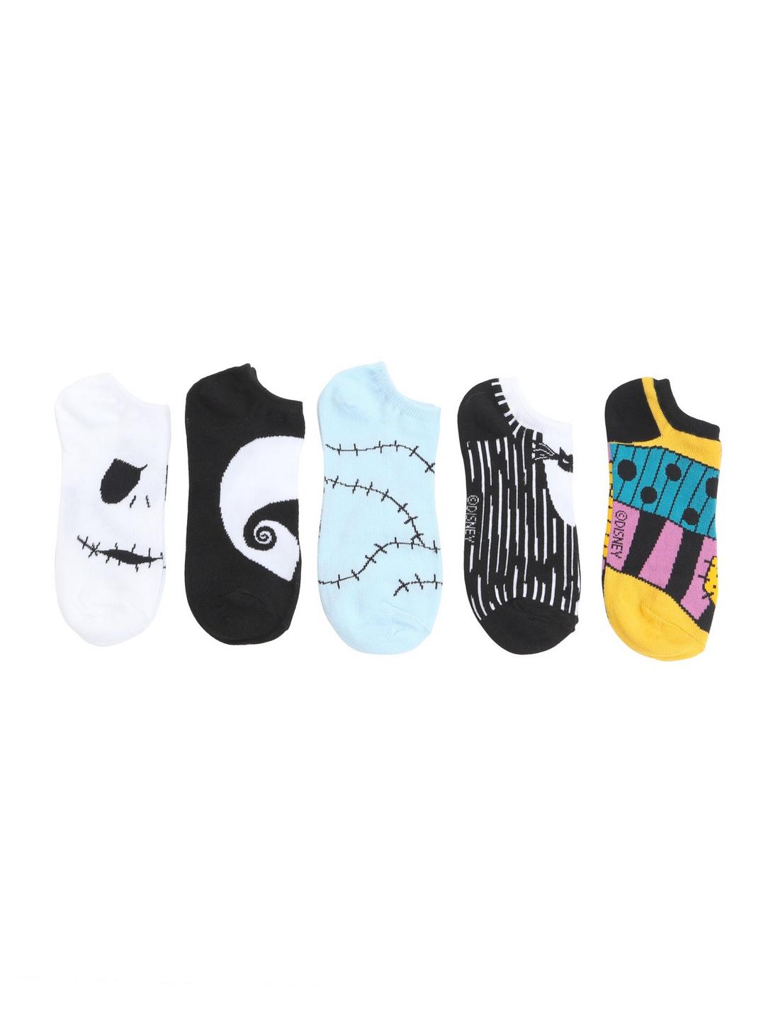 The Nightmare Before Christmas No-Show Socks 5 Pair, , hi-res