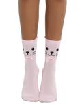 Blackheart Pink Kitty Ankle Socks, , hi-res