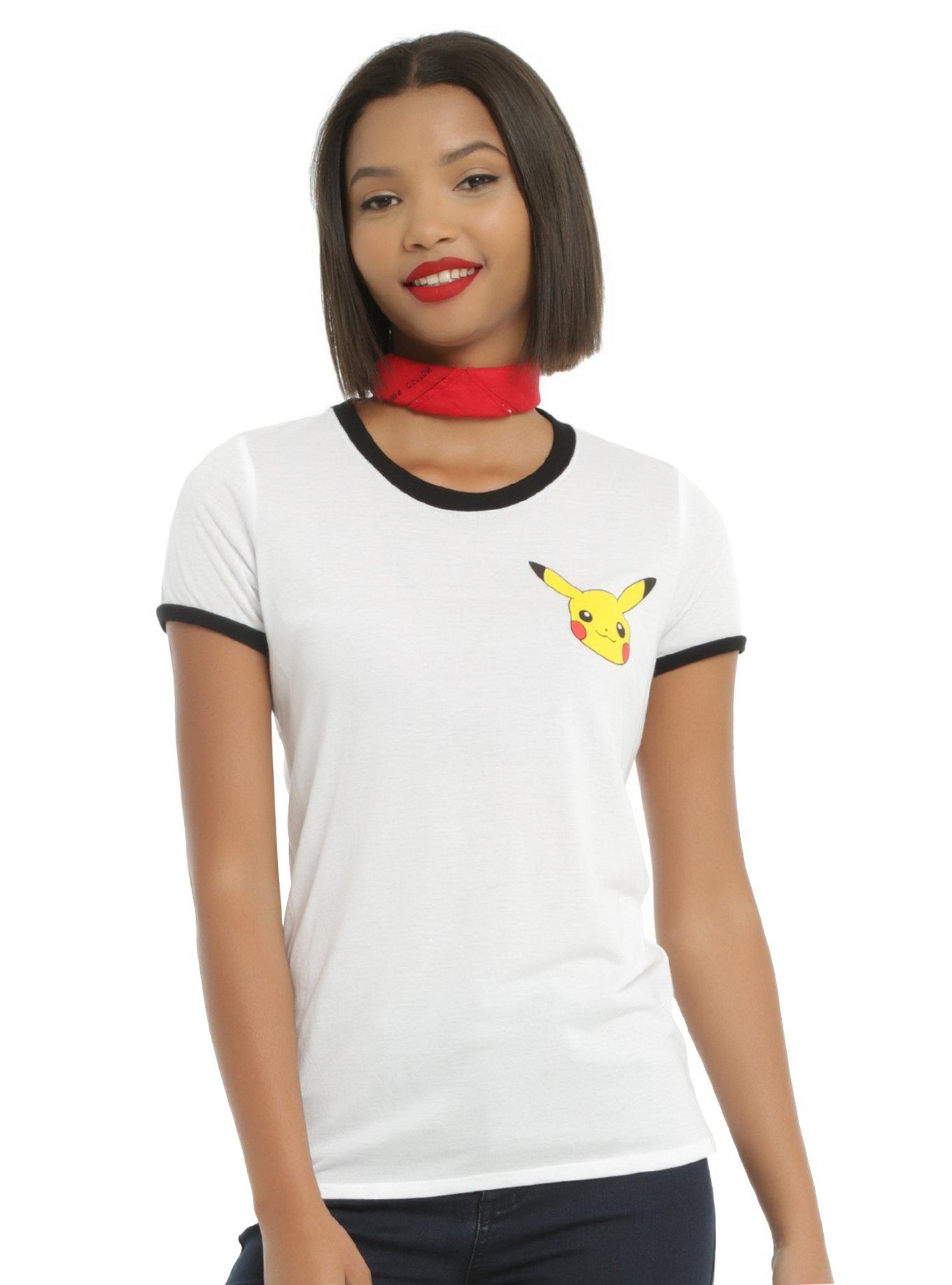 Pokemon Pikachu Girls Ringer T-Shirt, WHITE, hi-res