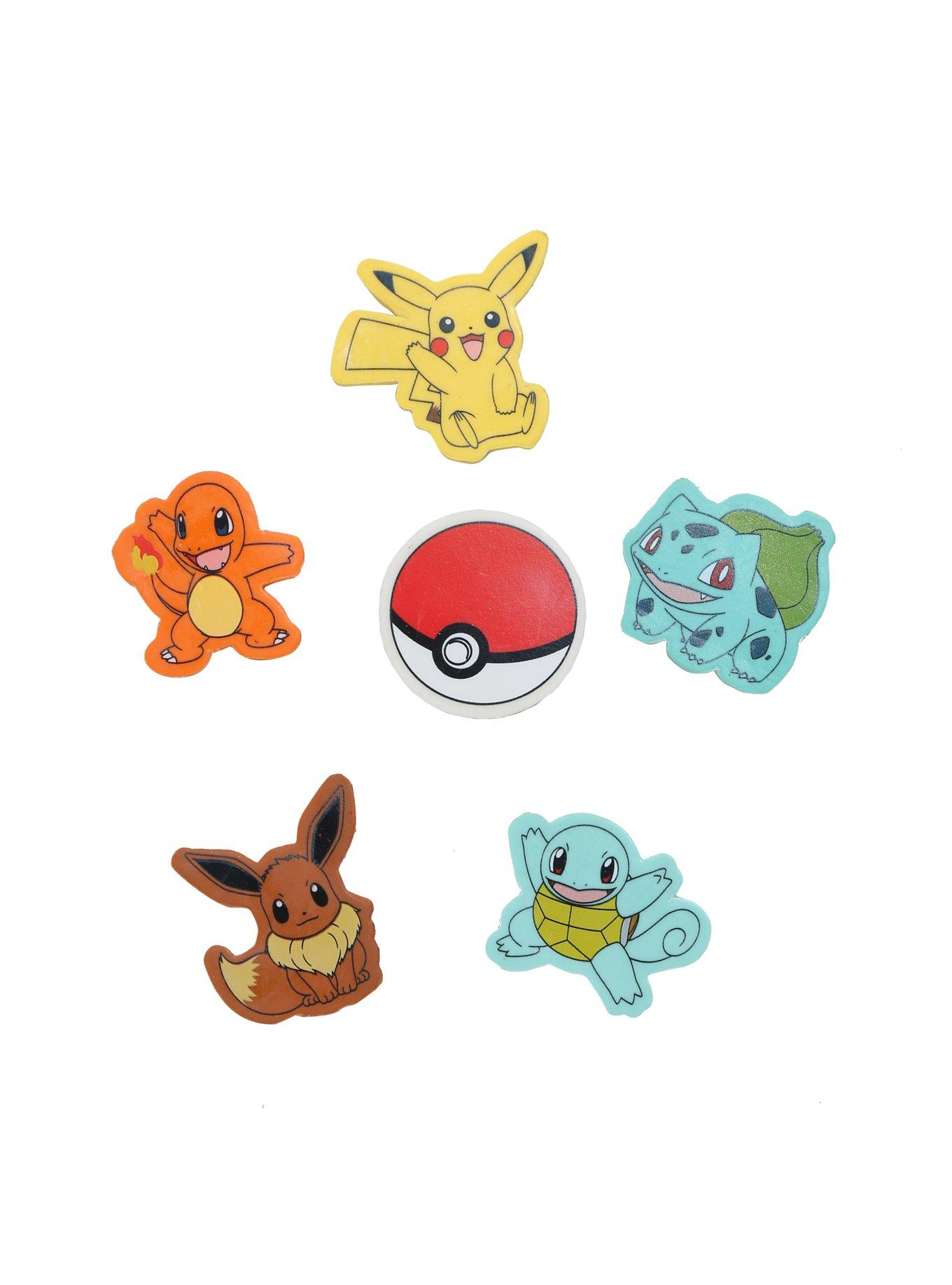 Pokemon Starters Eraser 6 Pack, , hi-res