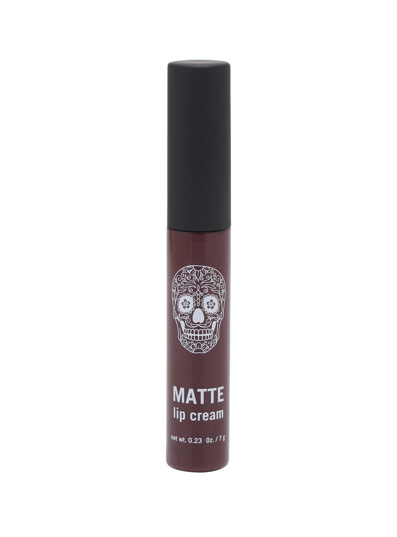 Blackheart Beauty Deep Plum Shimmer Matte Lip Cream, , hi-res