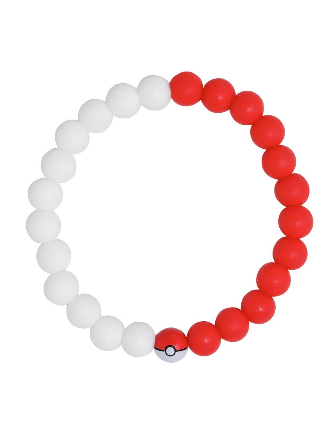 Pokemon Poke Ball Beaded Stretch Bracelet, , hi-res