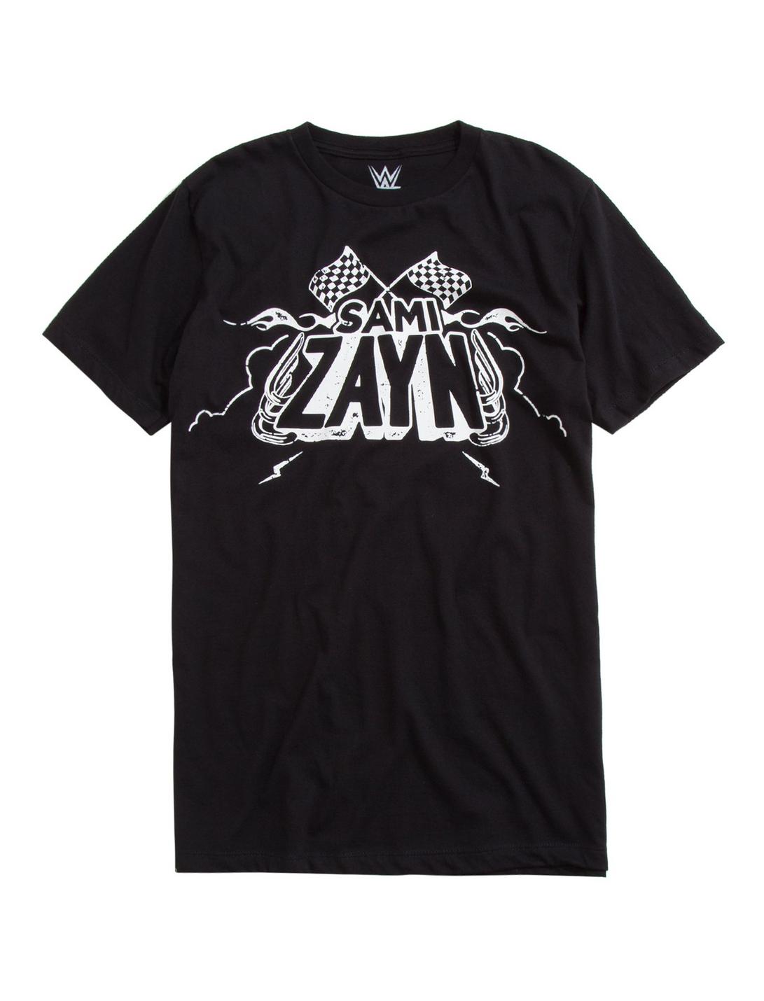 WWE Sami Zayn Hot Rod Logo T-Shirt, BLACK, hi-res