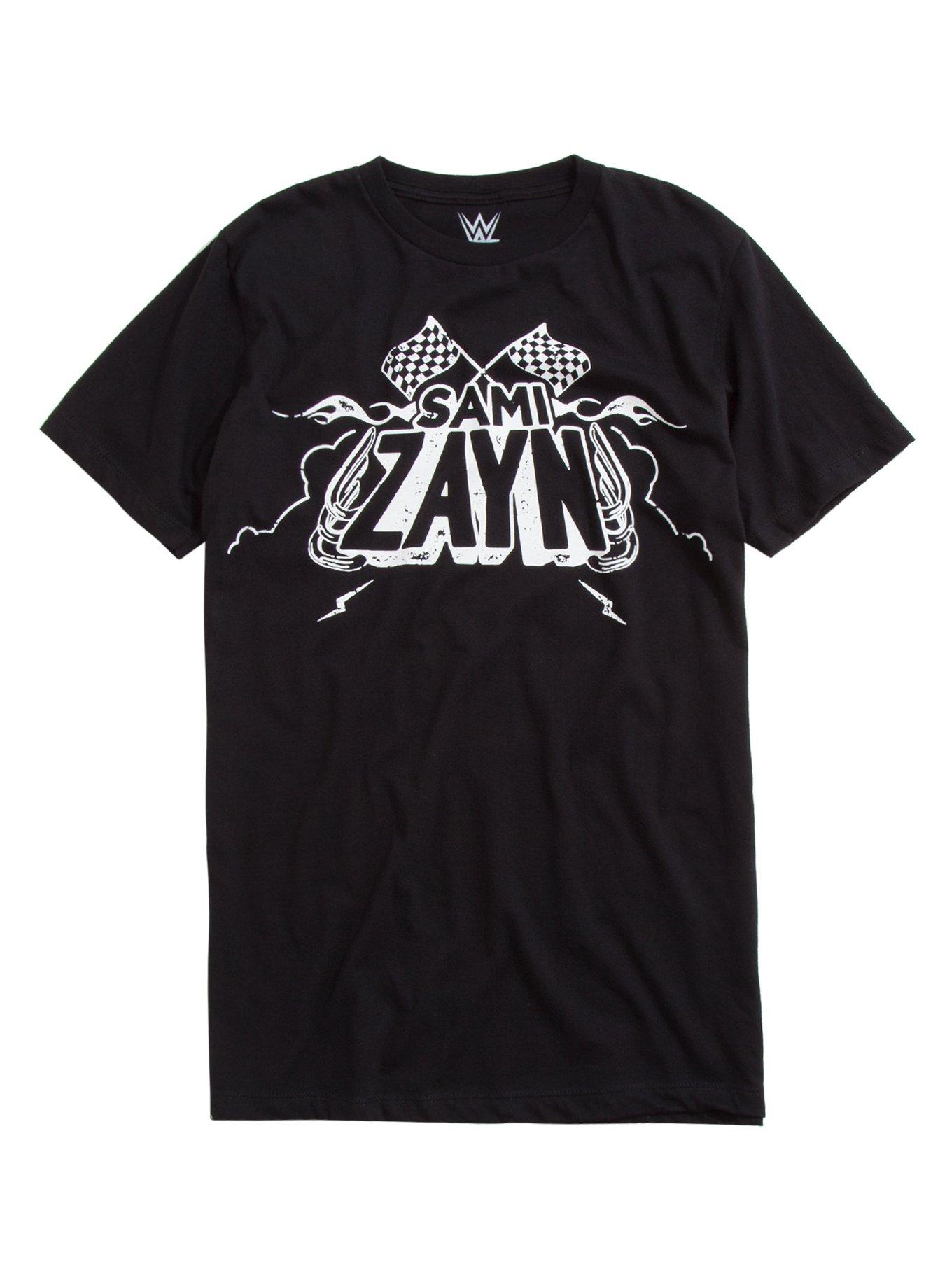 WWE Sami Zayn Hot Rod Logo T-Shirt, BLACK, hi-res