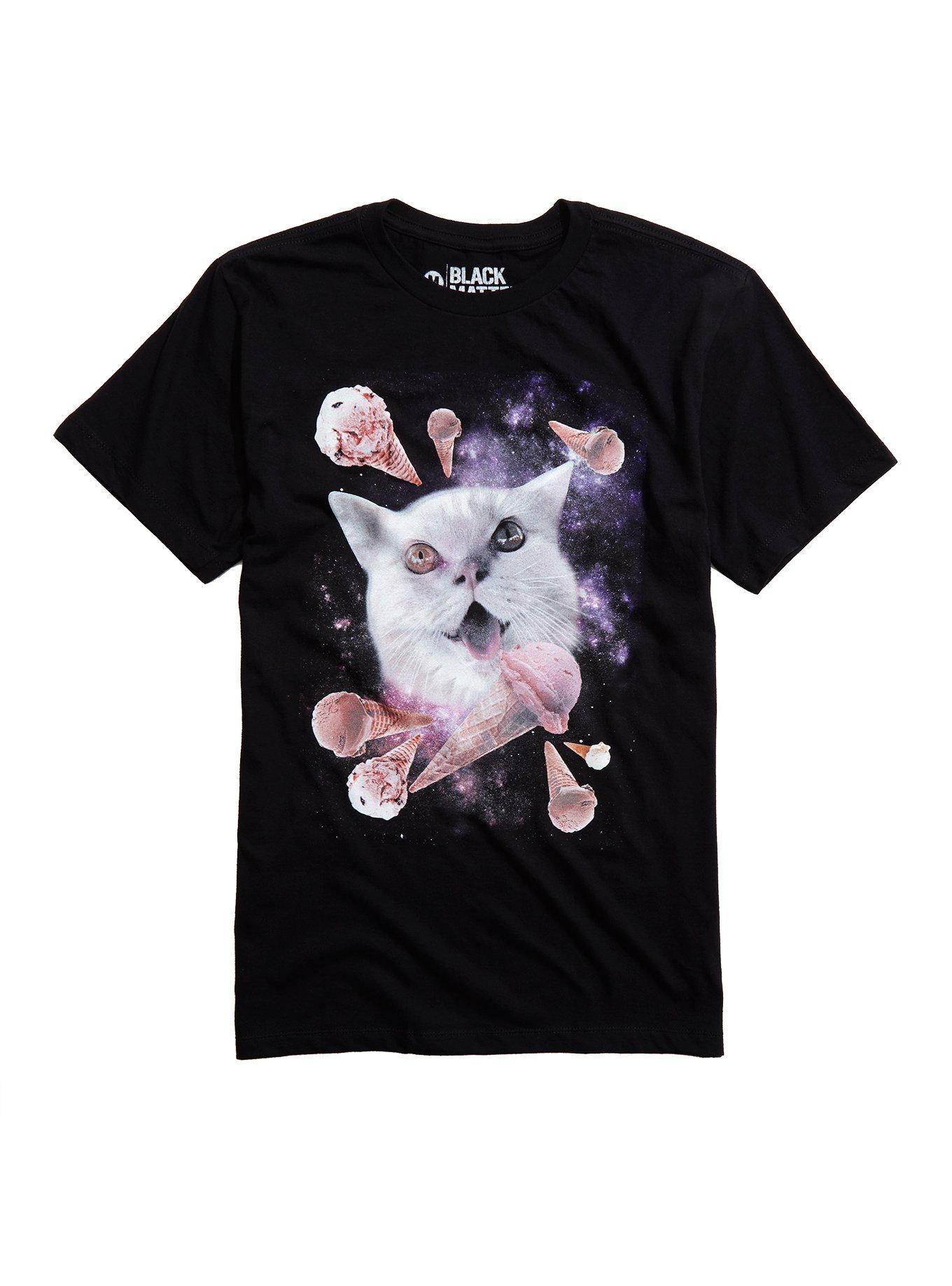 Cat Brain Freeze T-Shirt, BLACK, hi-res