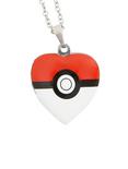 Pokemon Poke Ball Heart Locket Necklace, , hi-res