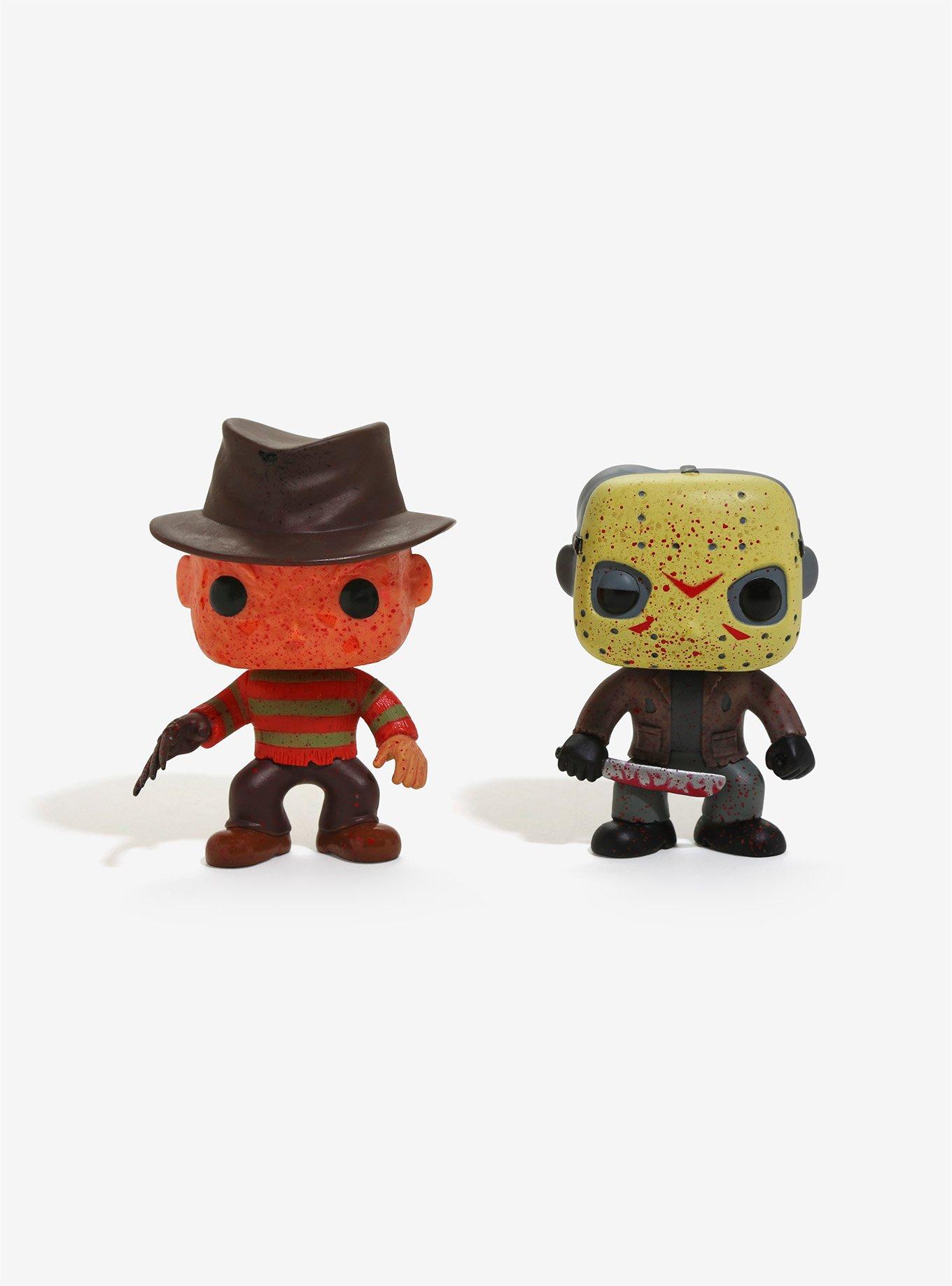 Funko Pop! Movies Freddy Krueger & Jason Voorhees Vinyl Figure Set - BoxLunch Exclusive, , hi-res