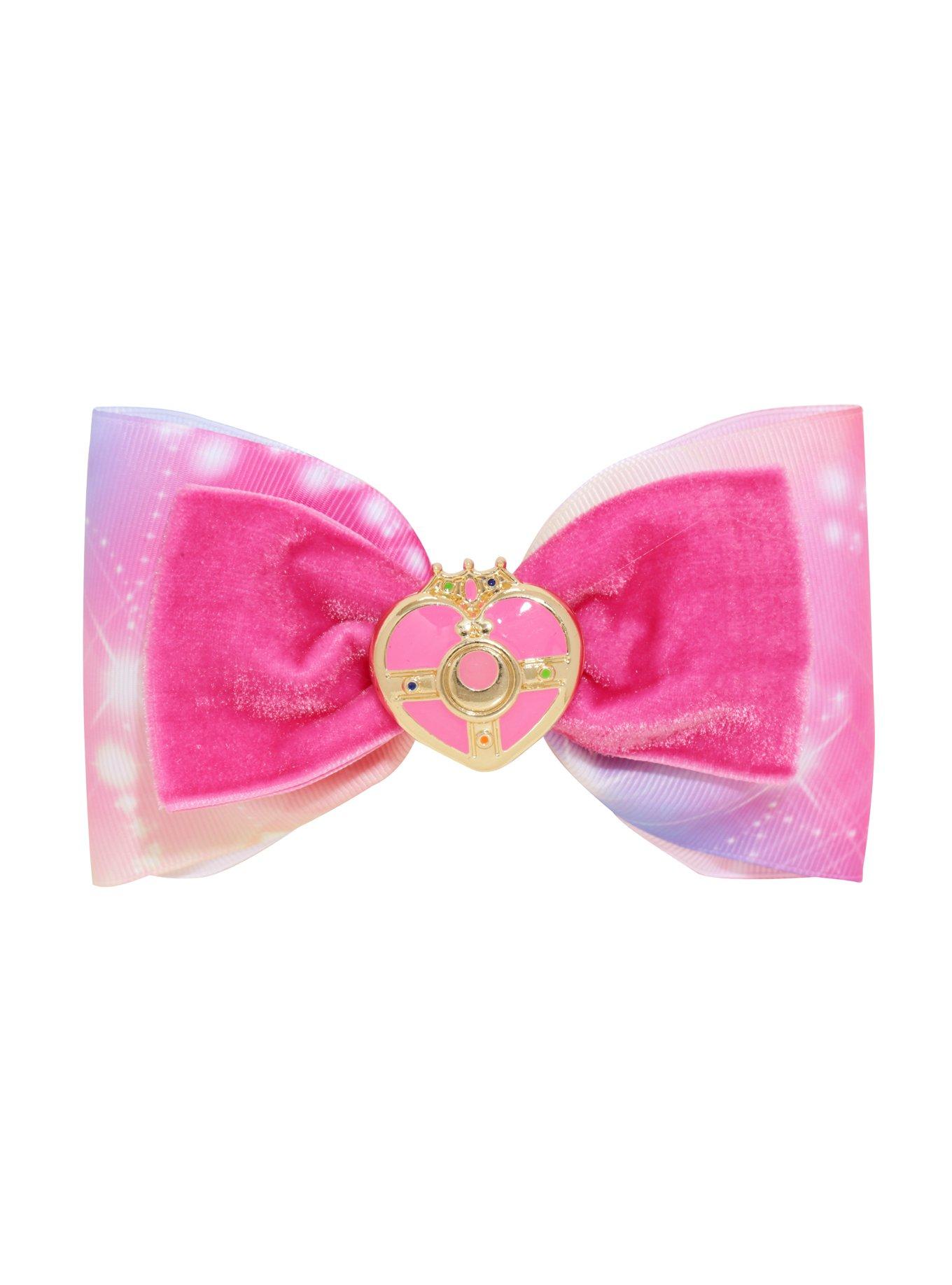 Sailor Moon Cosmic Heart Moon Brooch Cosplay Hair Bow, , hi-res