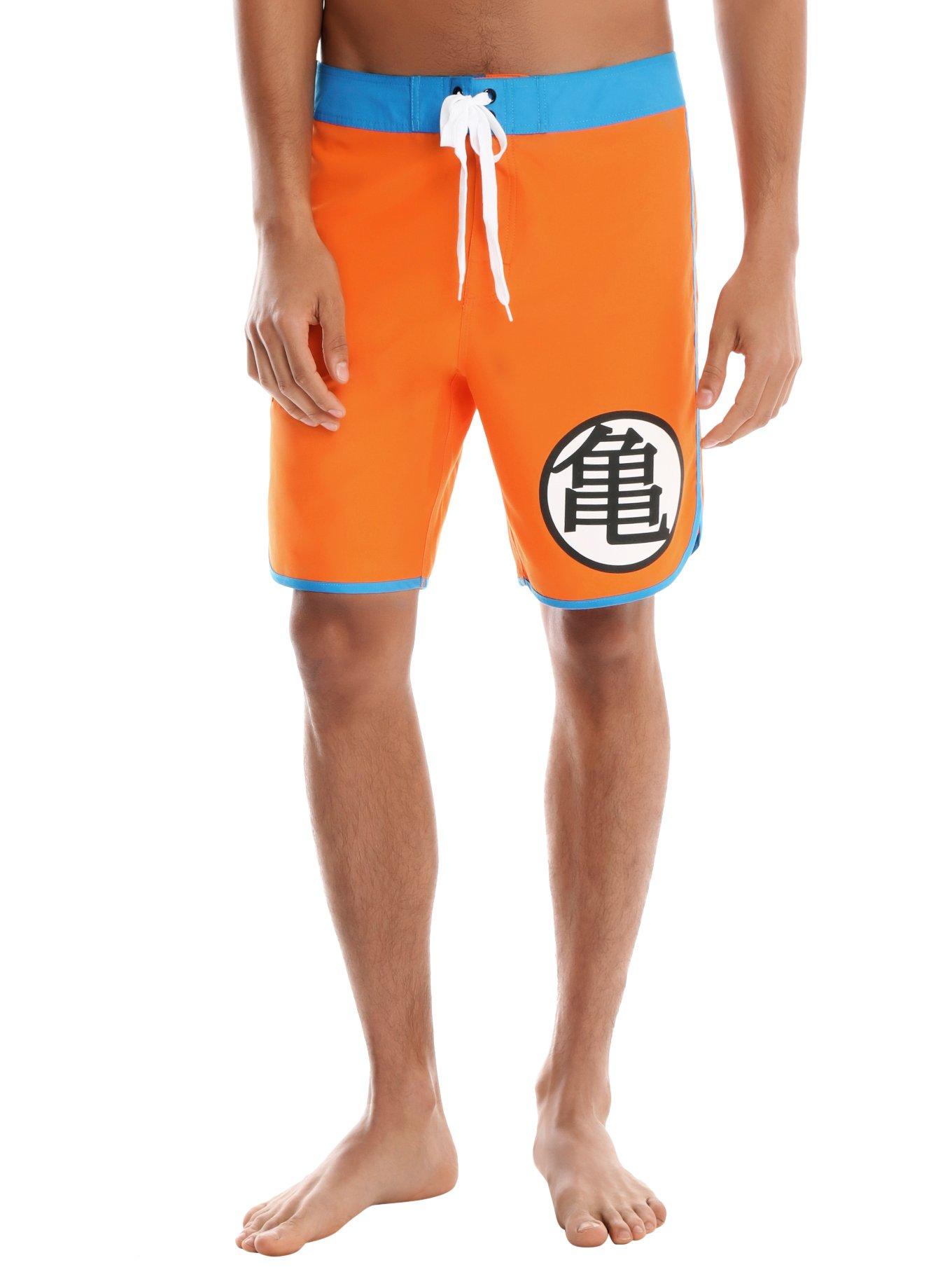 Dragon Ball Z Cosplay Swim Trunks, ORANGE, hi-res