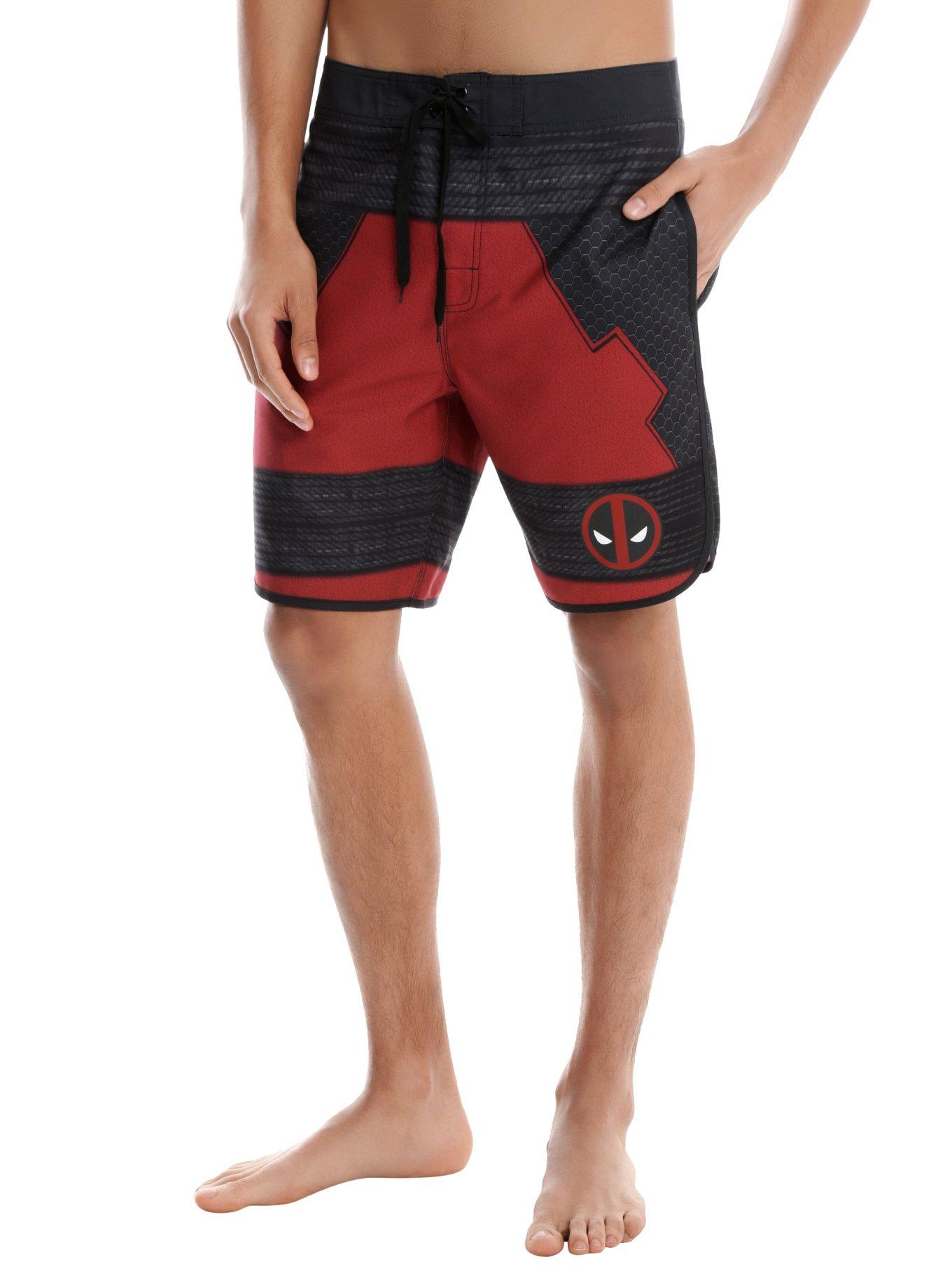 Marvel Deadpool Cosplay Swim Trunks, MULTI, hi-res