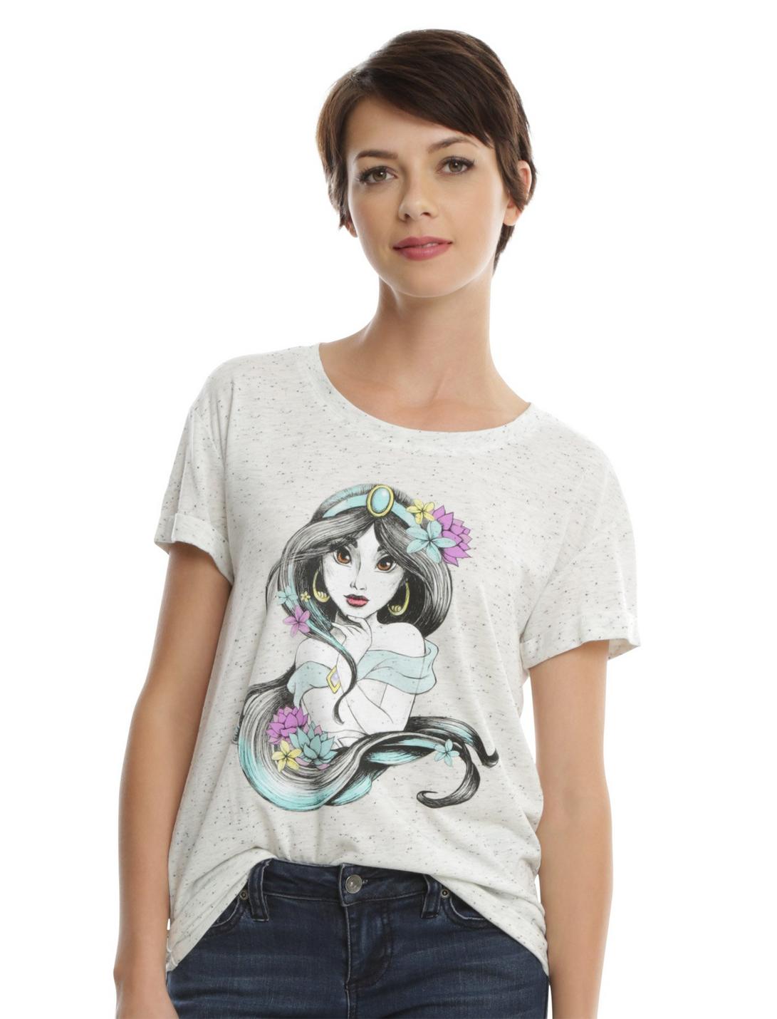 Disney Aladdin Jasmine Speckled Girls T-Shirt, WHITE, hi-res
