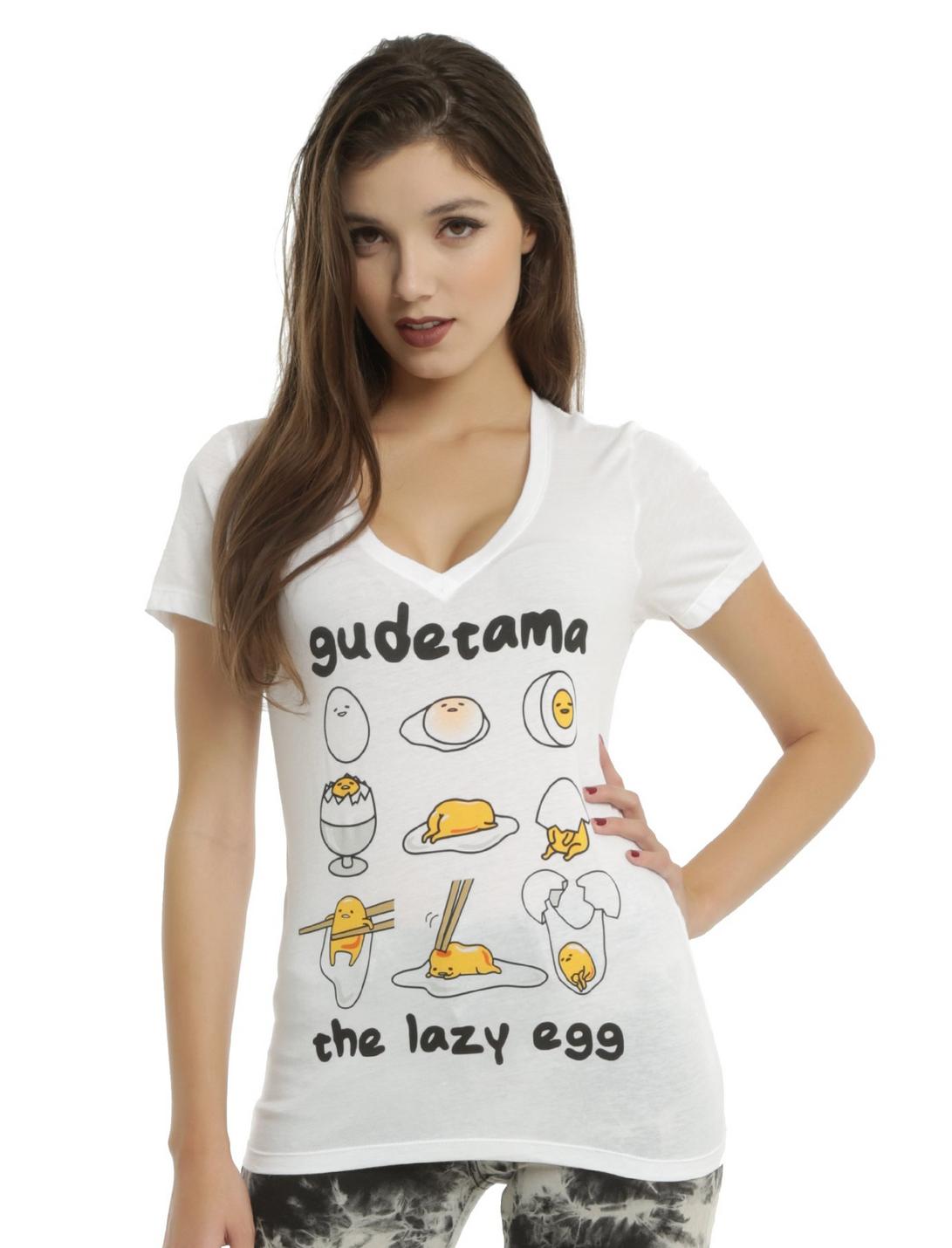 Gudetama Many Forms Girls T-Shirt, WHITE, hi-res